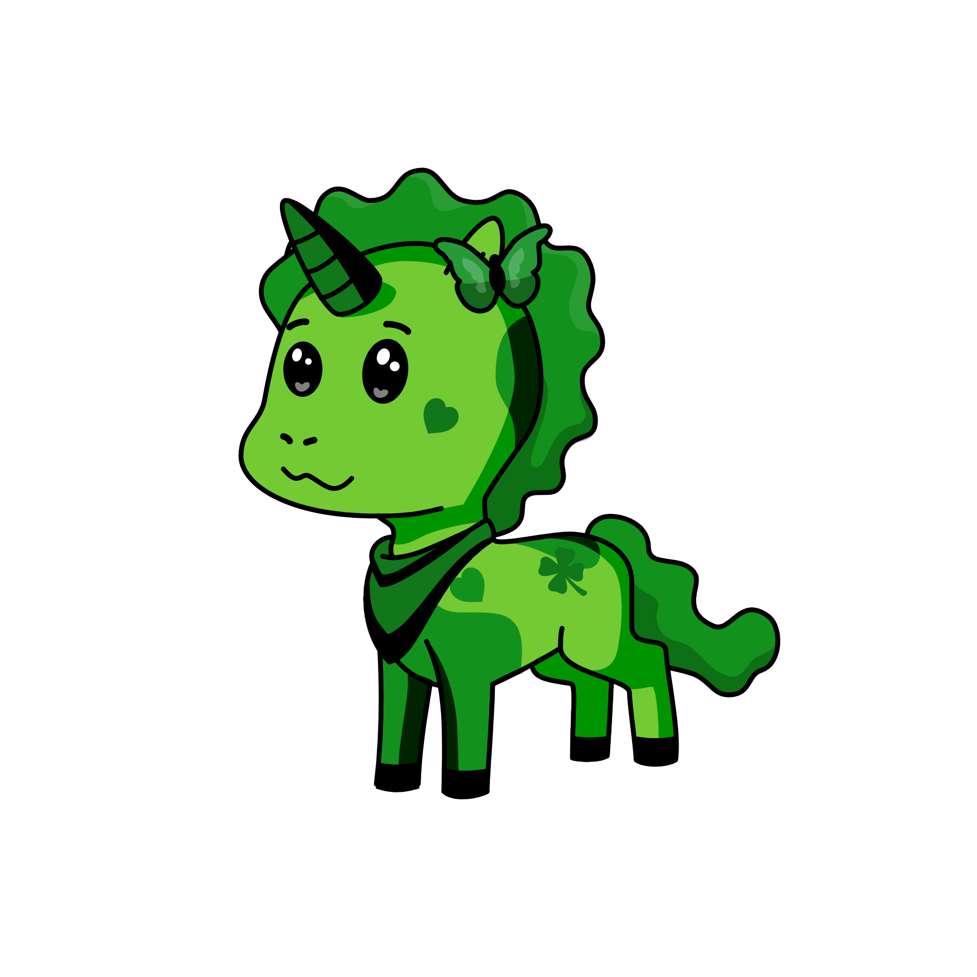 Greeny, the unicorn