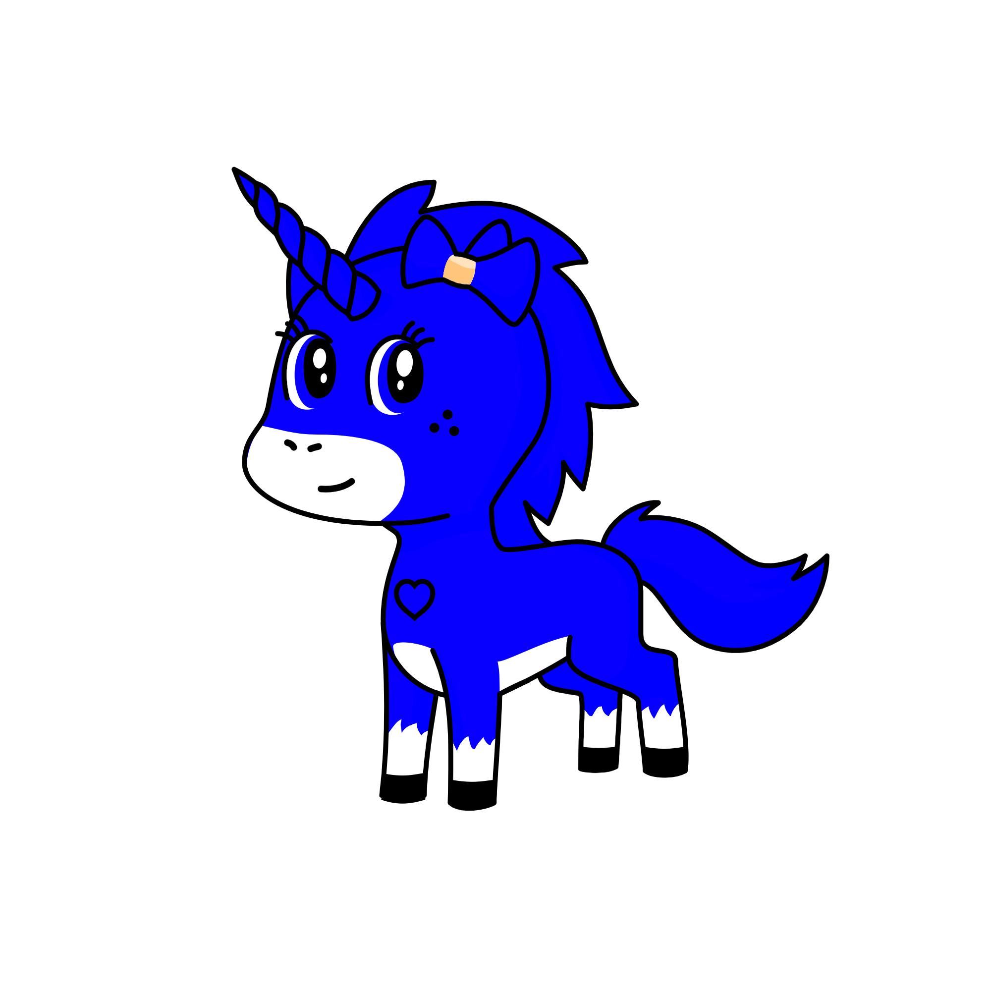 Bluey , the unicorn