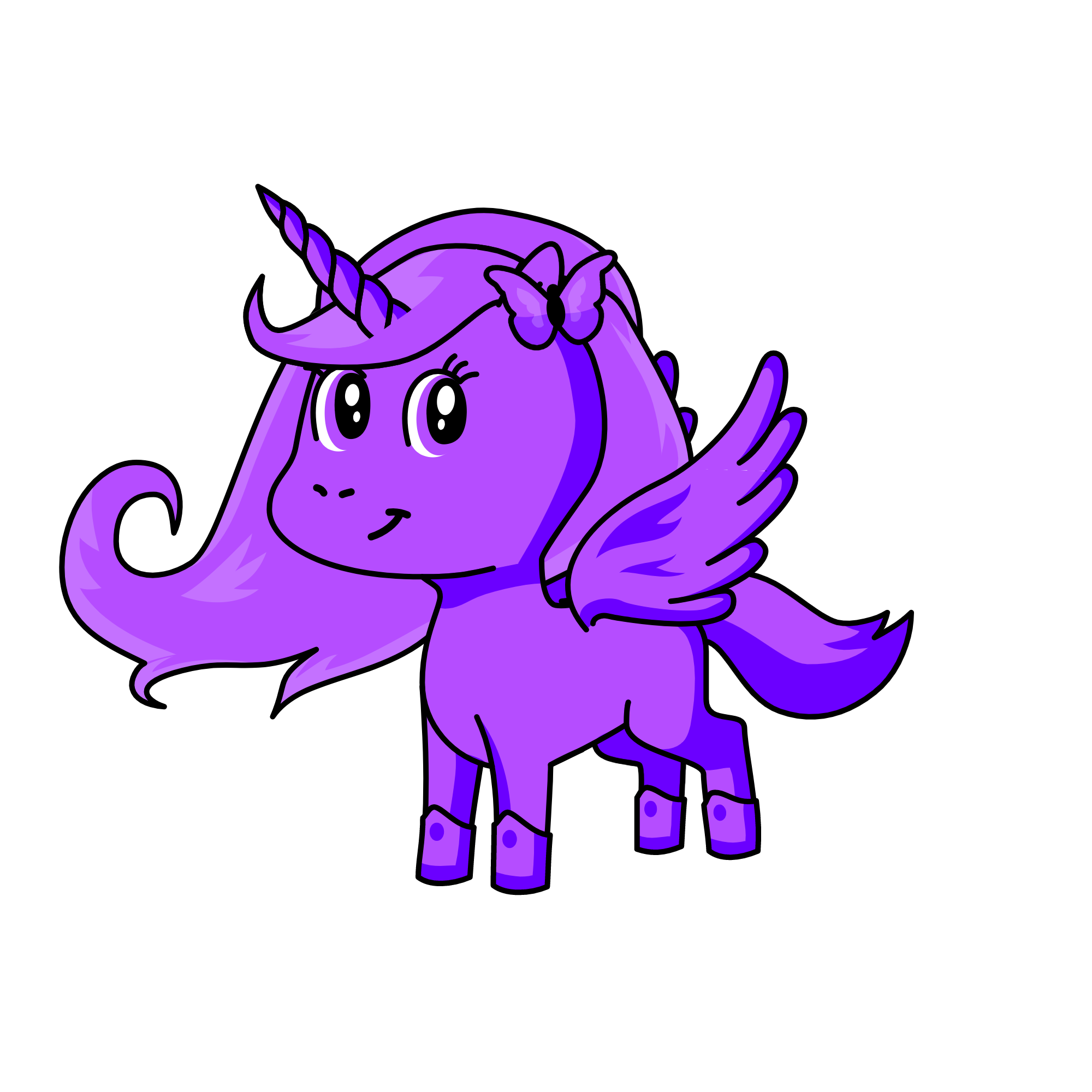 purple Queen, the unicorn