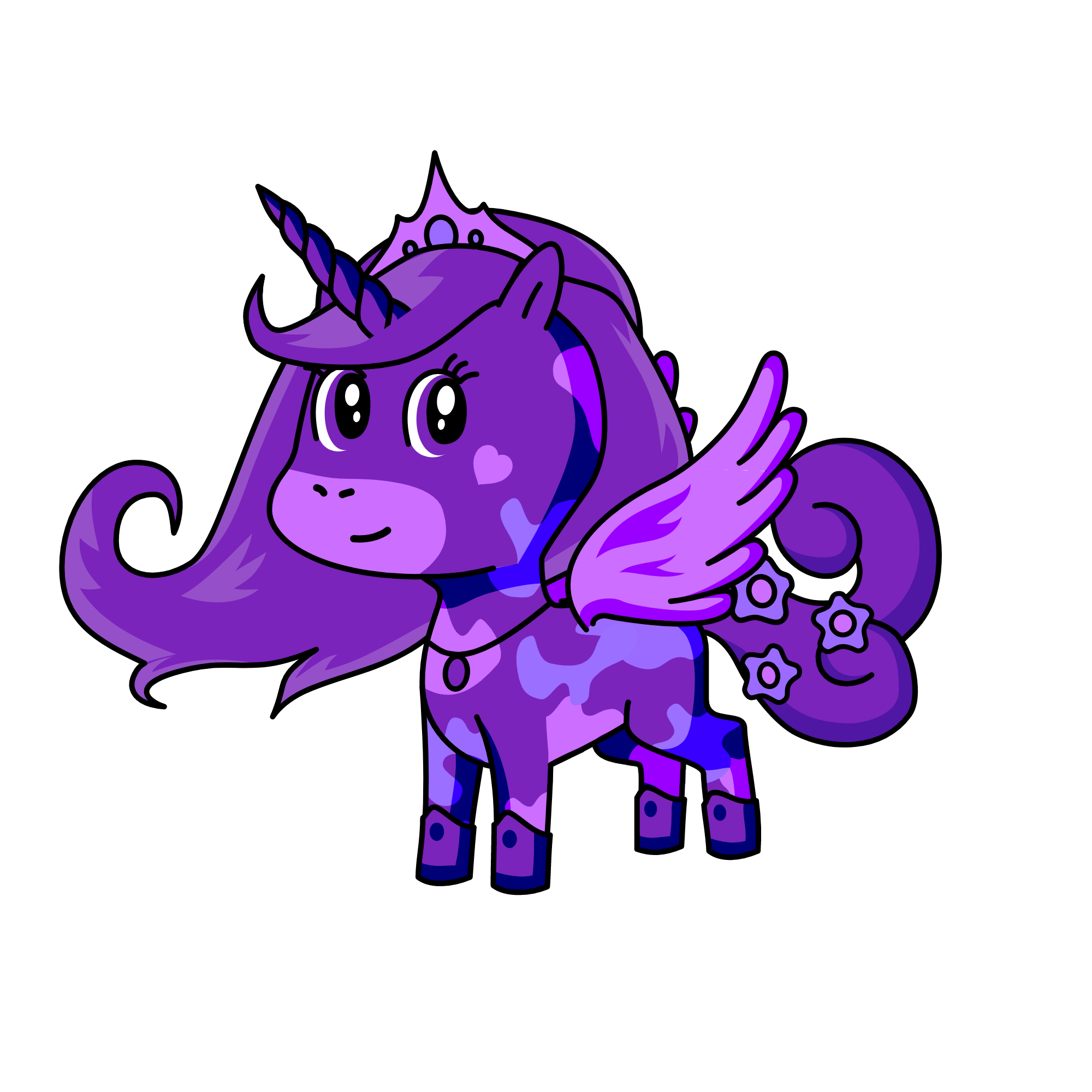 Princess Purple, the unicorn
