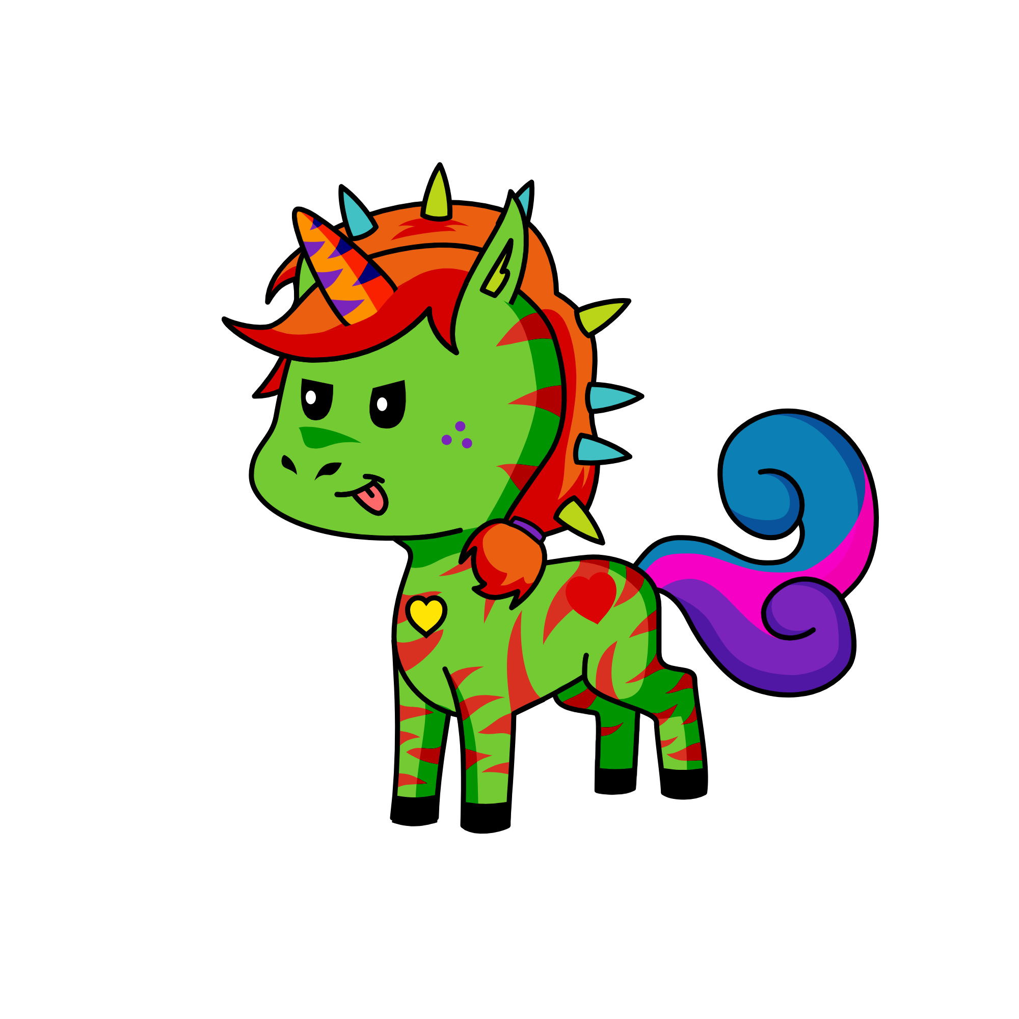 messy, the unicorn