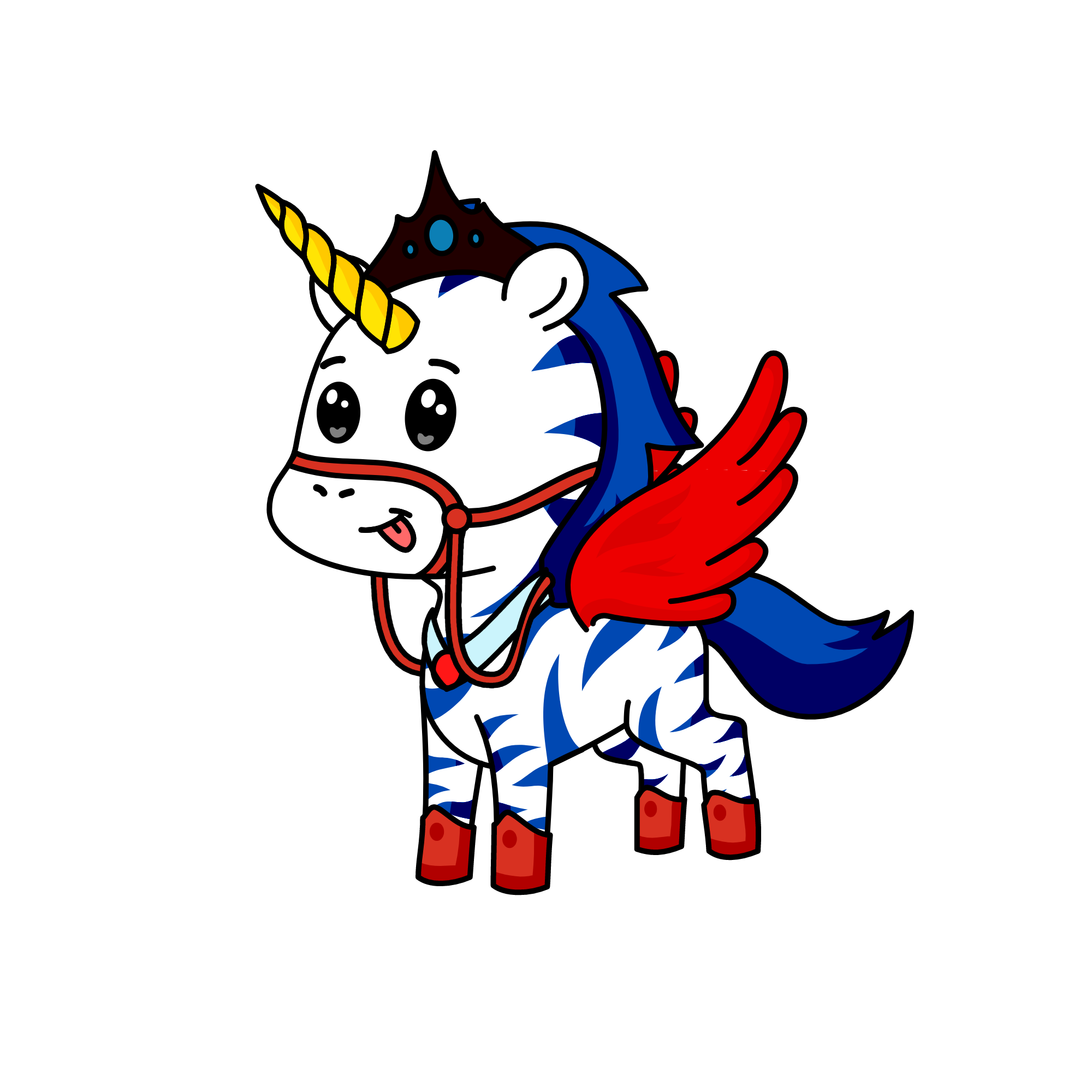King Zeblue , the unicorn