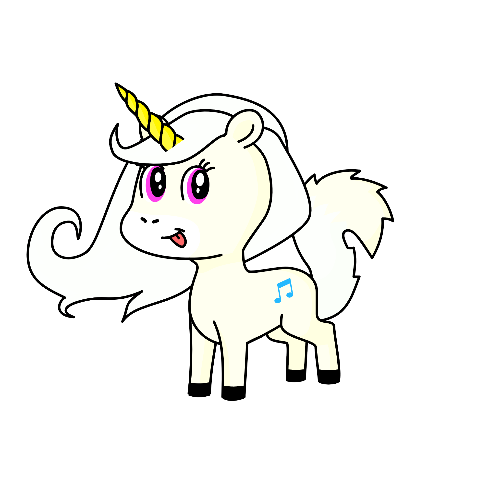 Unknown Wild White/Cream Horse , the unicorn