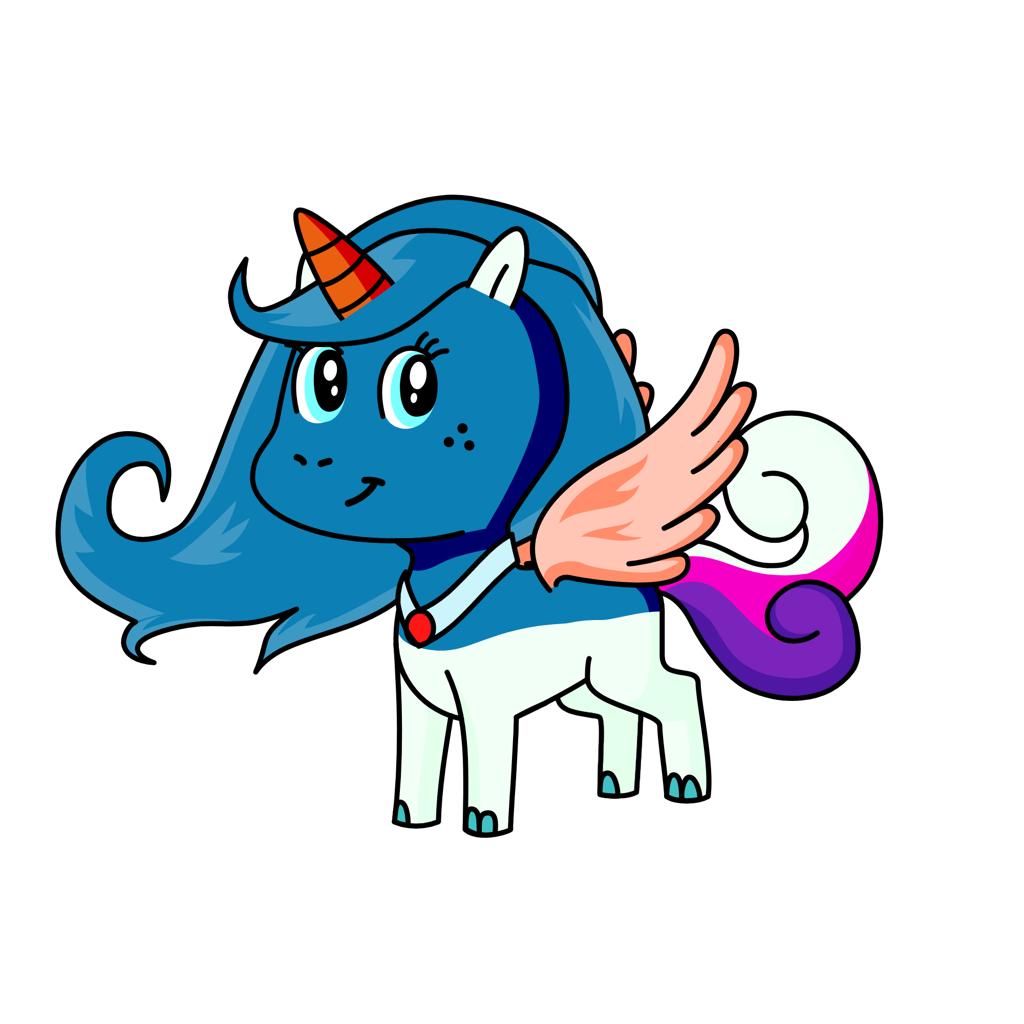 Queen snow Flak, the unicorn