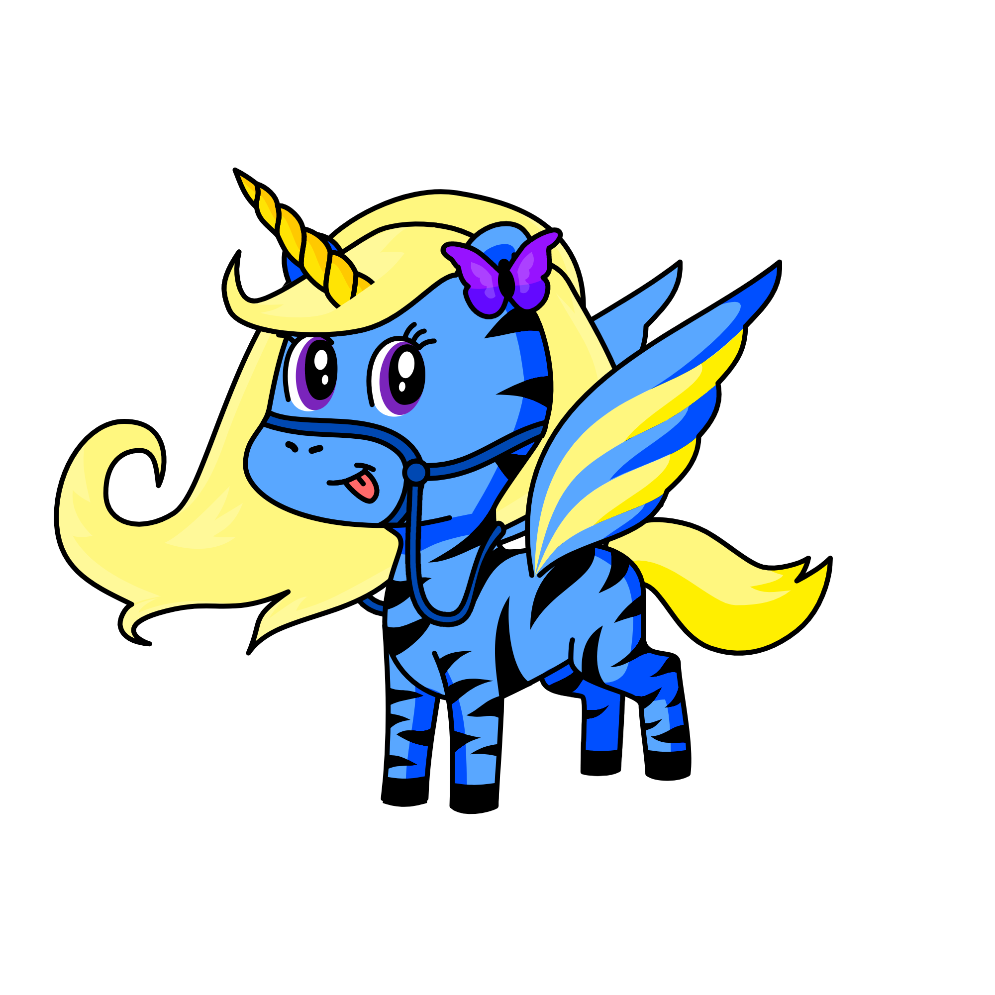 Blueberry-Banana Pie, the unicorn