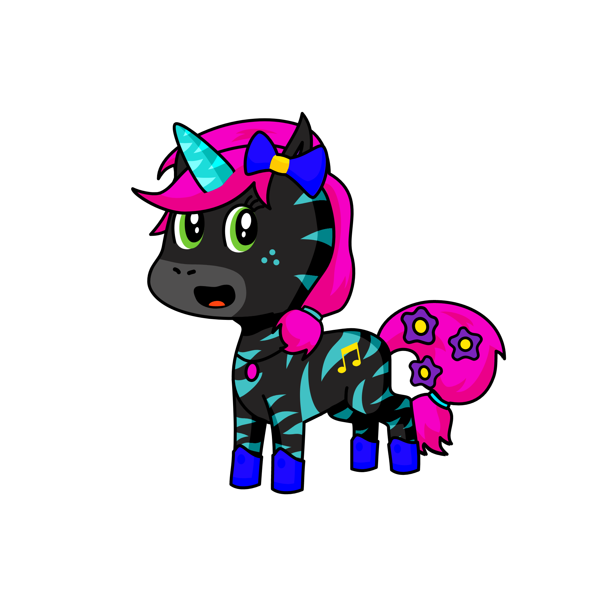black beauty, the unicorn