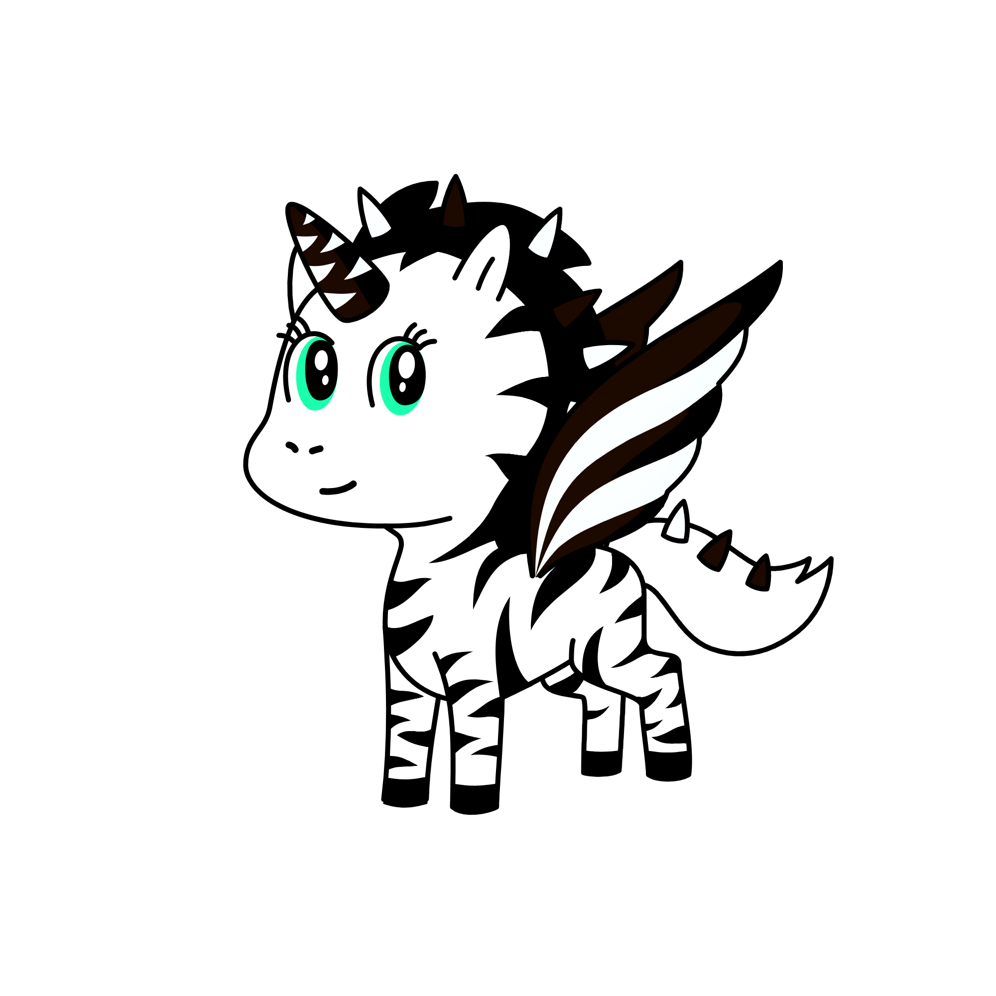 Zebran the zebracorn, the unicorn
