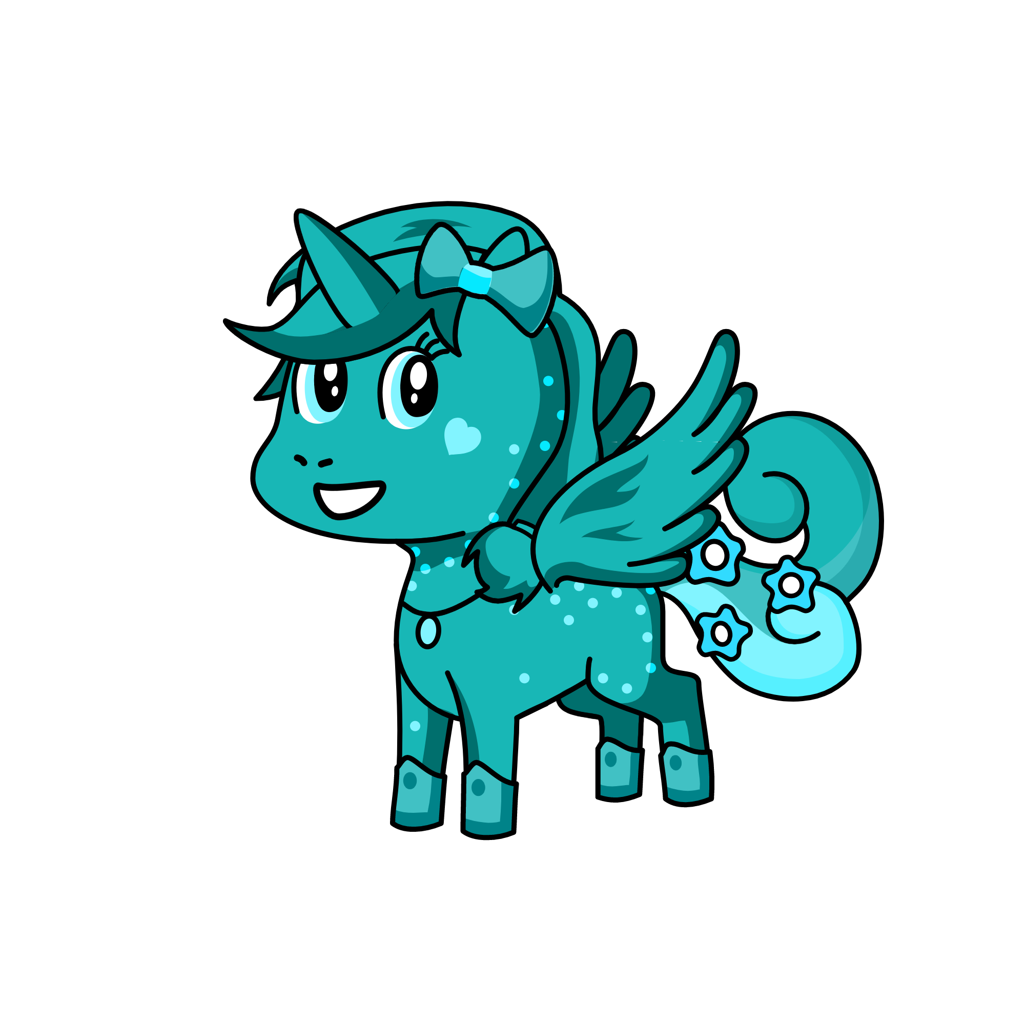 Teal, the unicorn