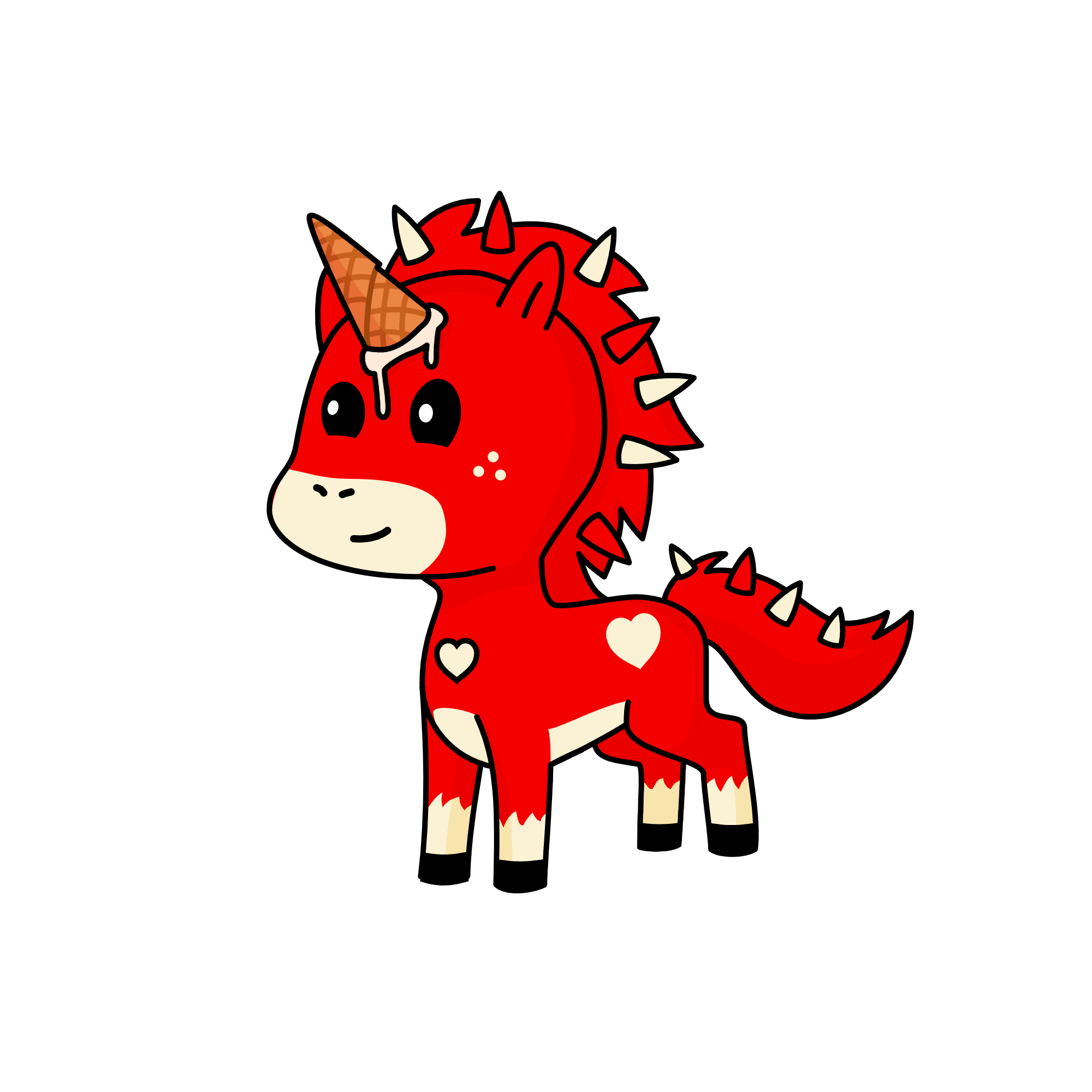 Red Rosie, the unicorn