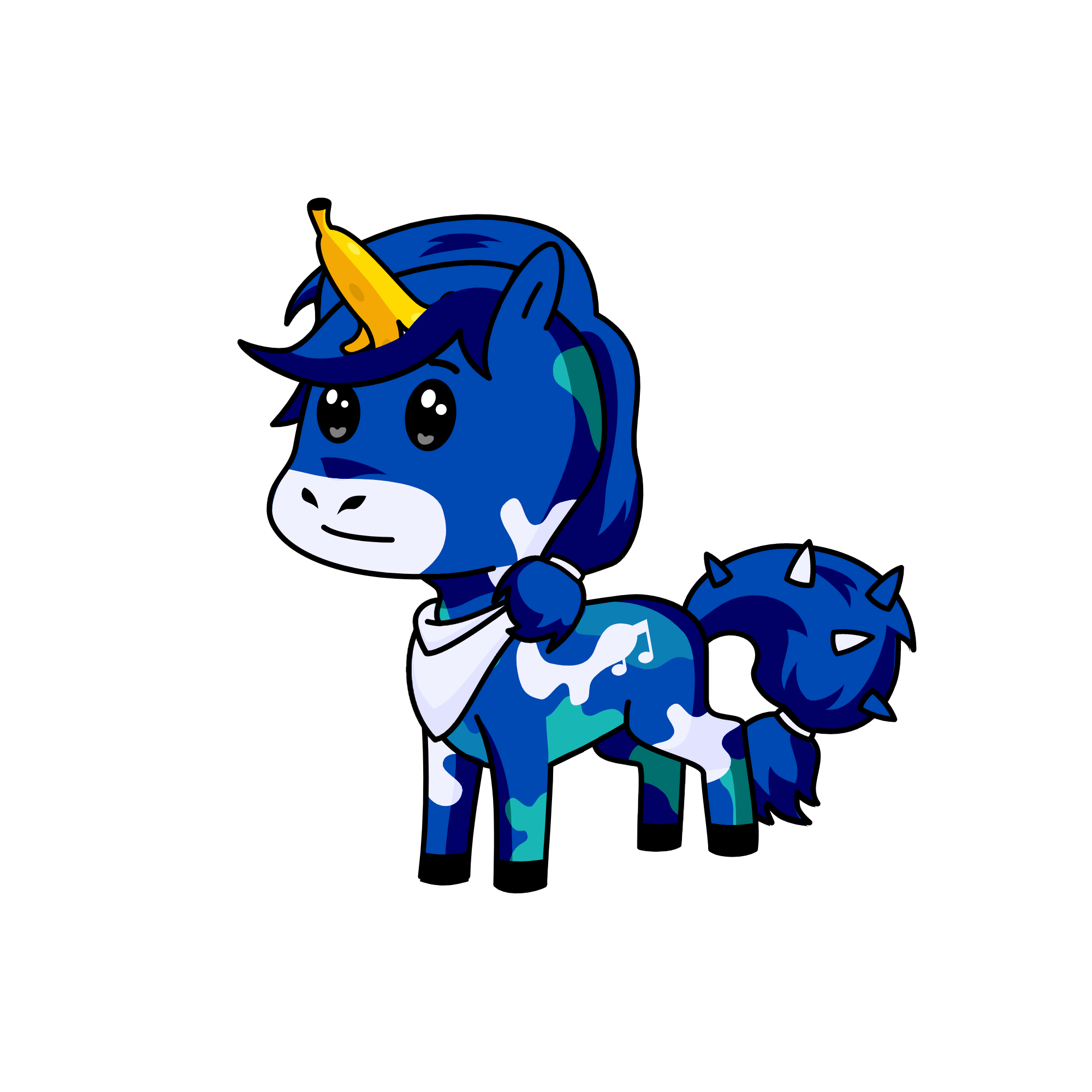 Blue bella, the unicorn