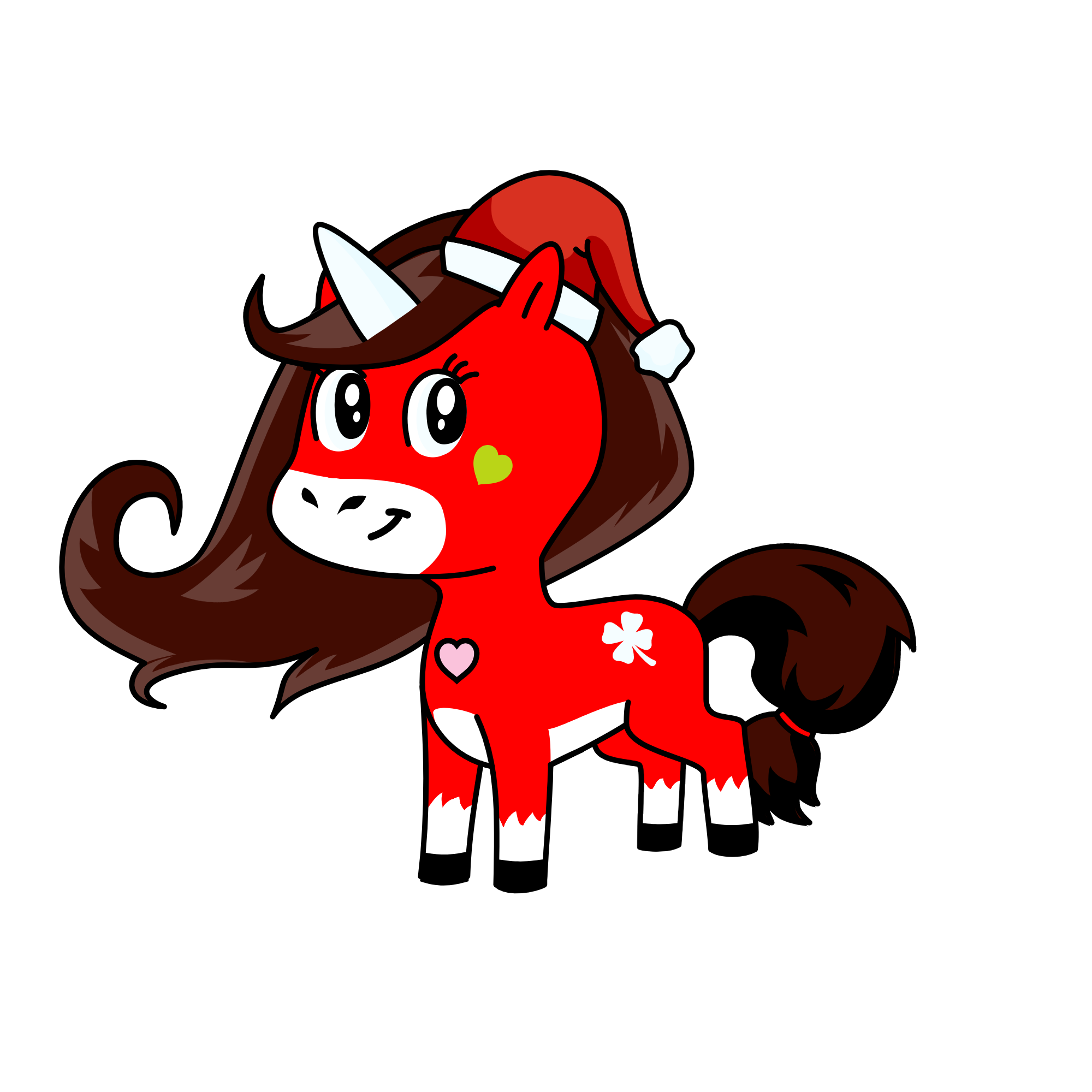 santa girl, the unicorn