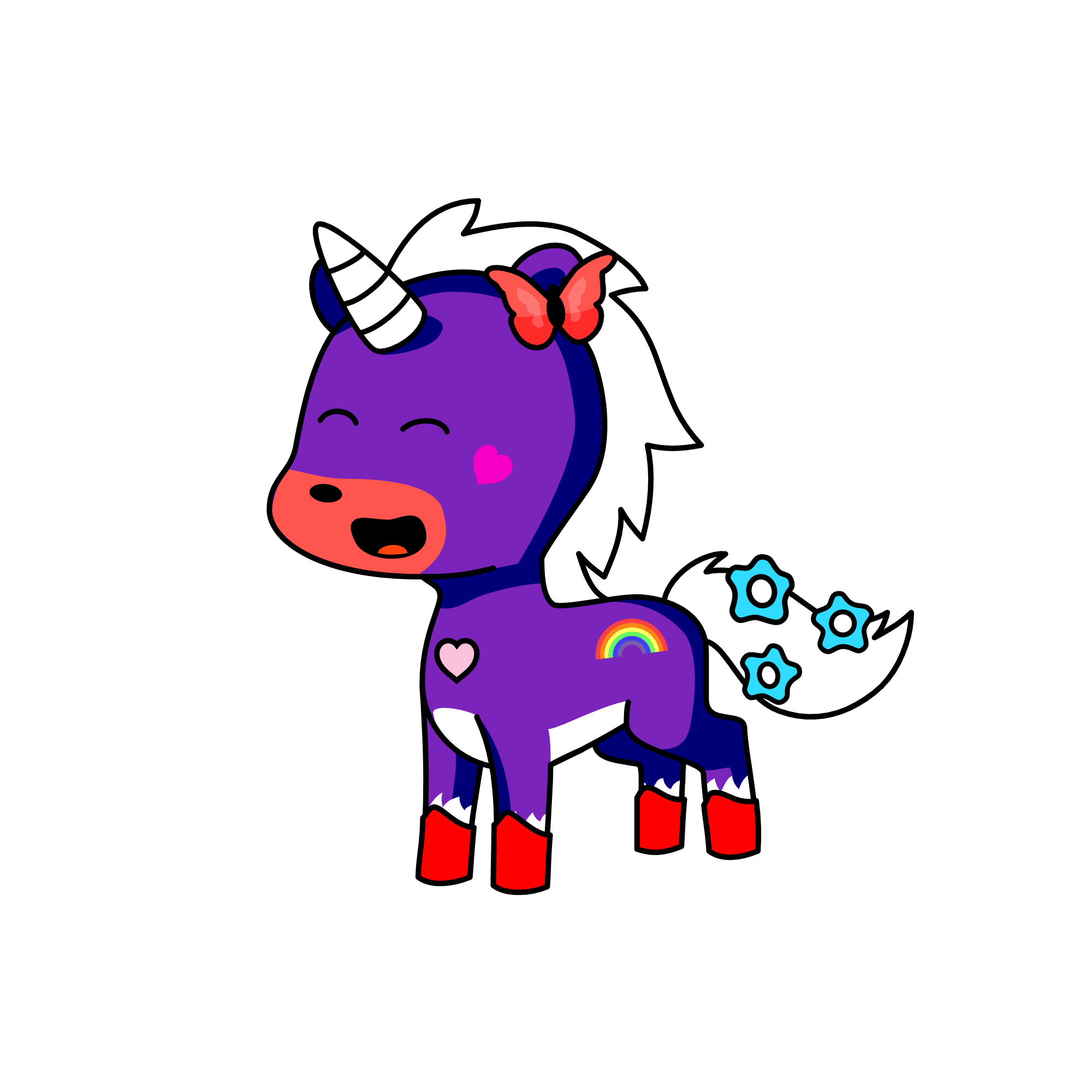 pink pow-pony-, the unicorn