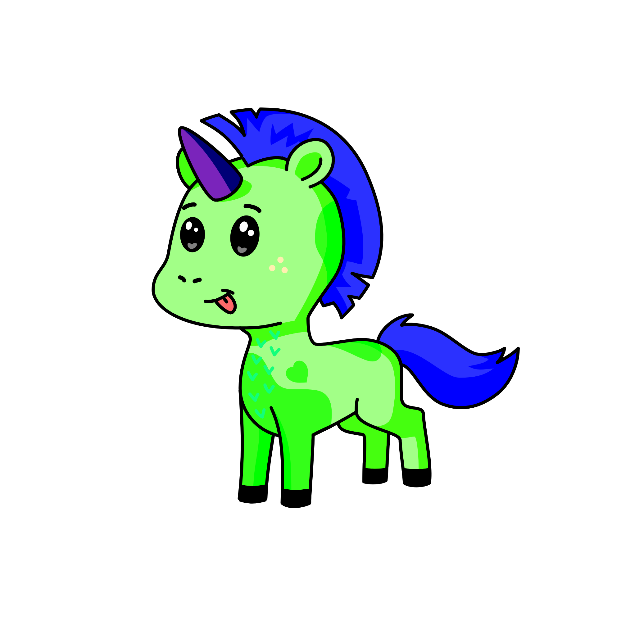 greenie, the unicorn
