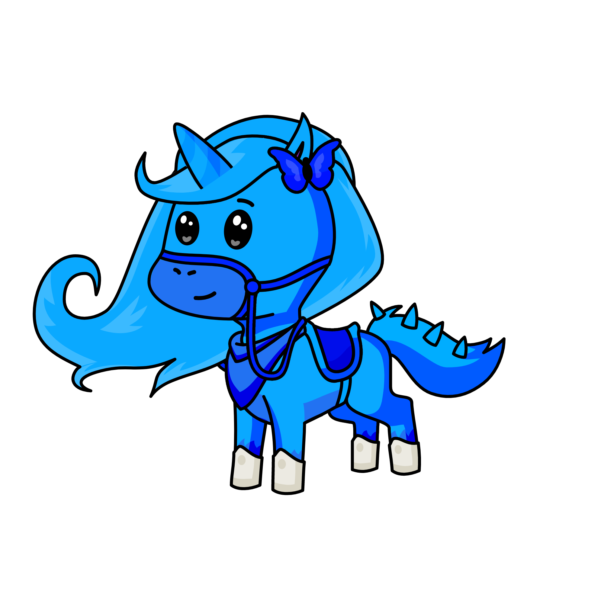 The princess unicorn of blue, the unicorn