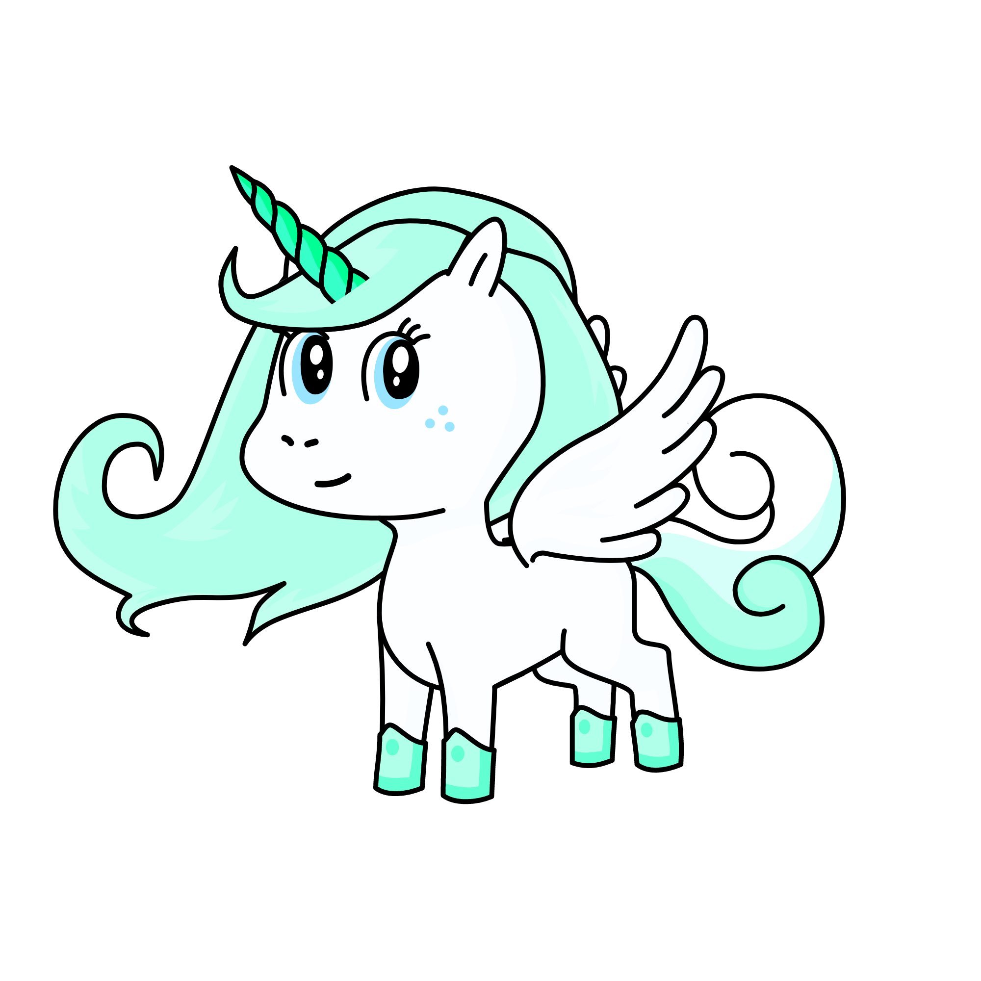 Mint, the unicorn