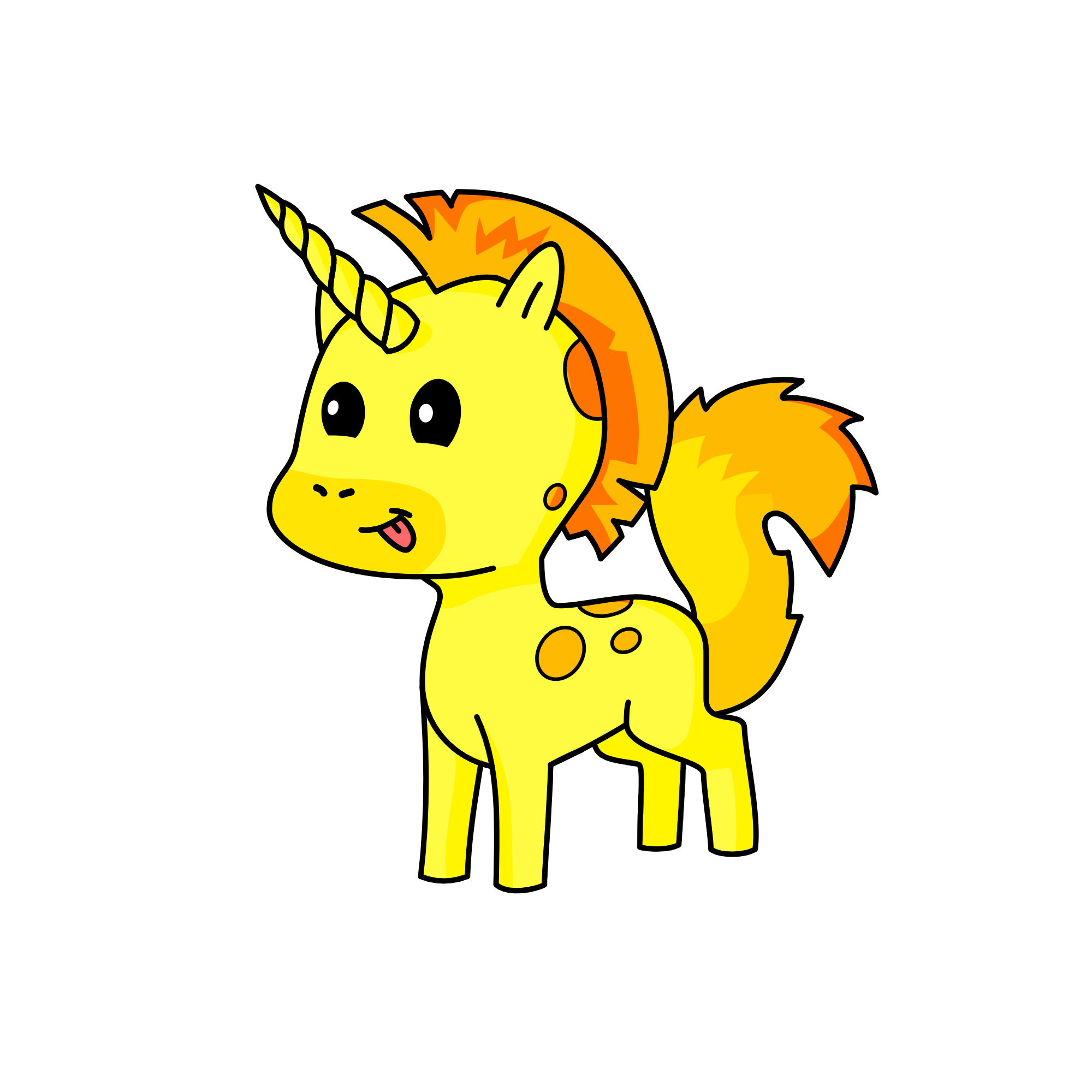 gold night, the unicorn