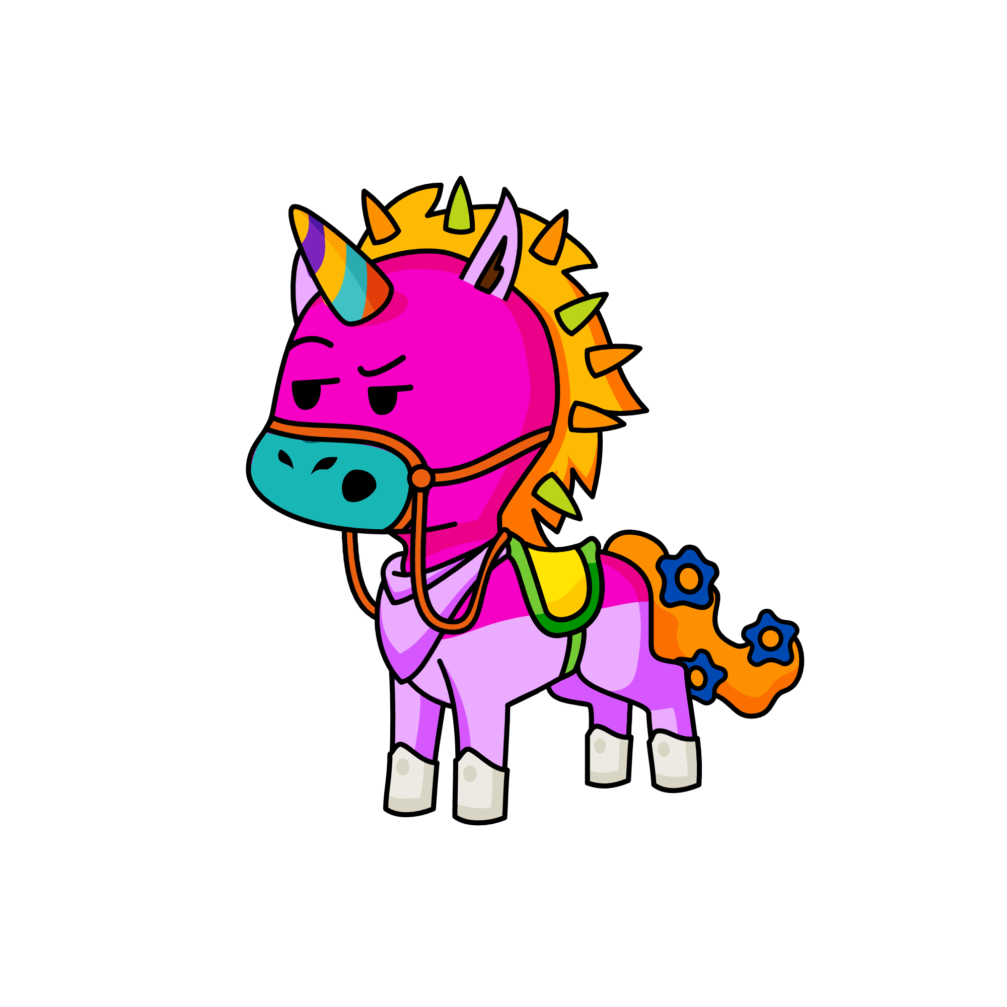 Rainbow, the unicorn