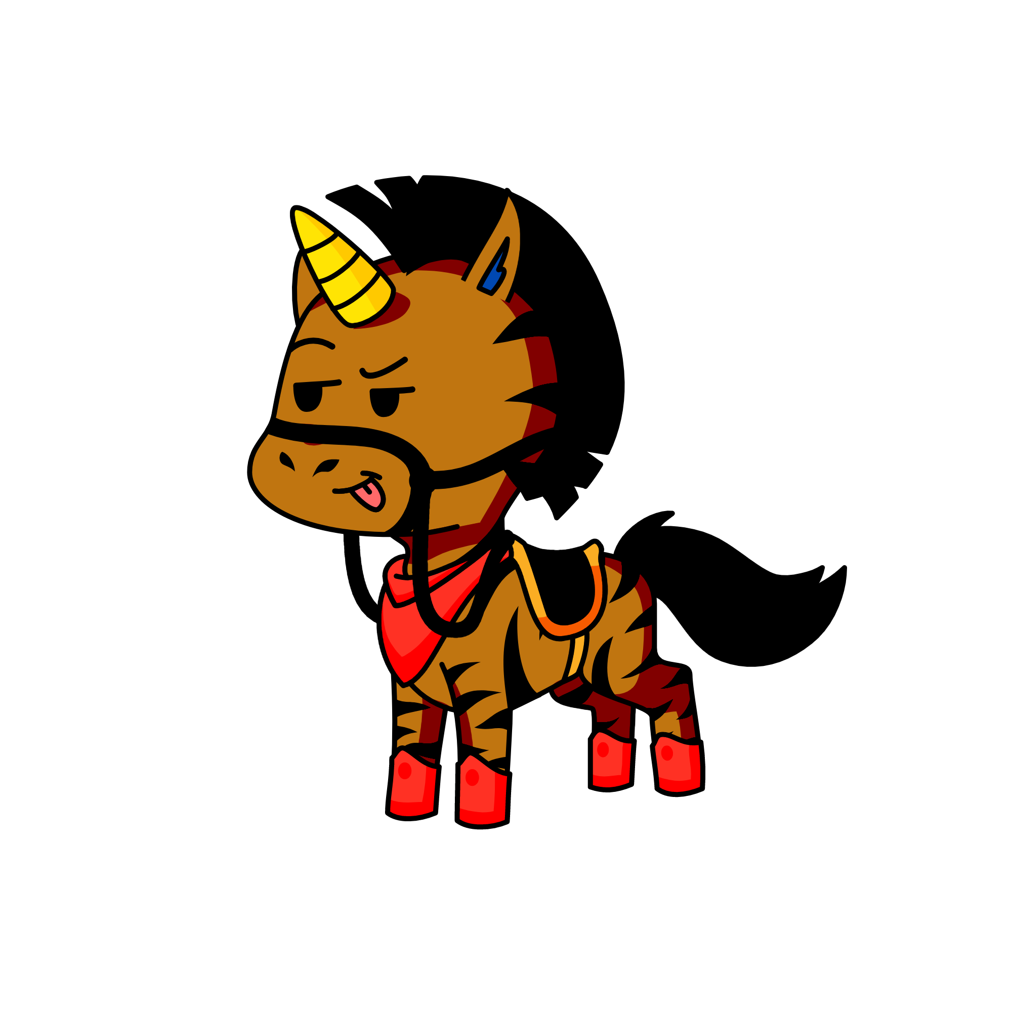 Cow boy , the unicorn