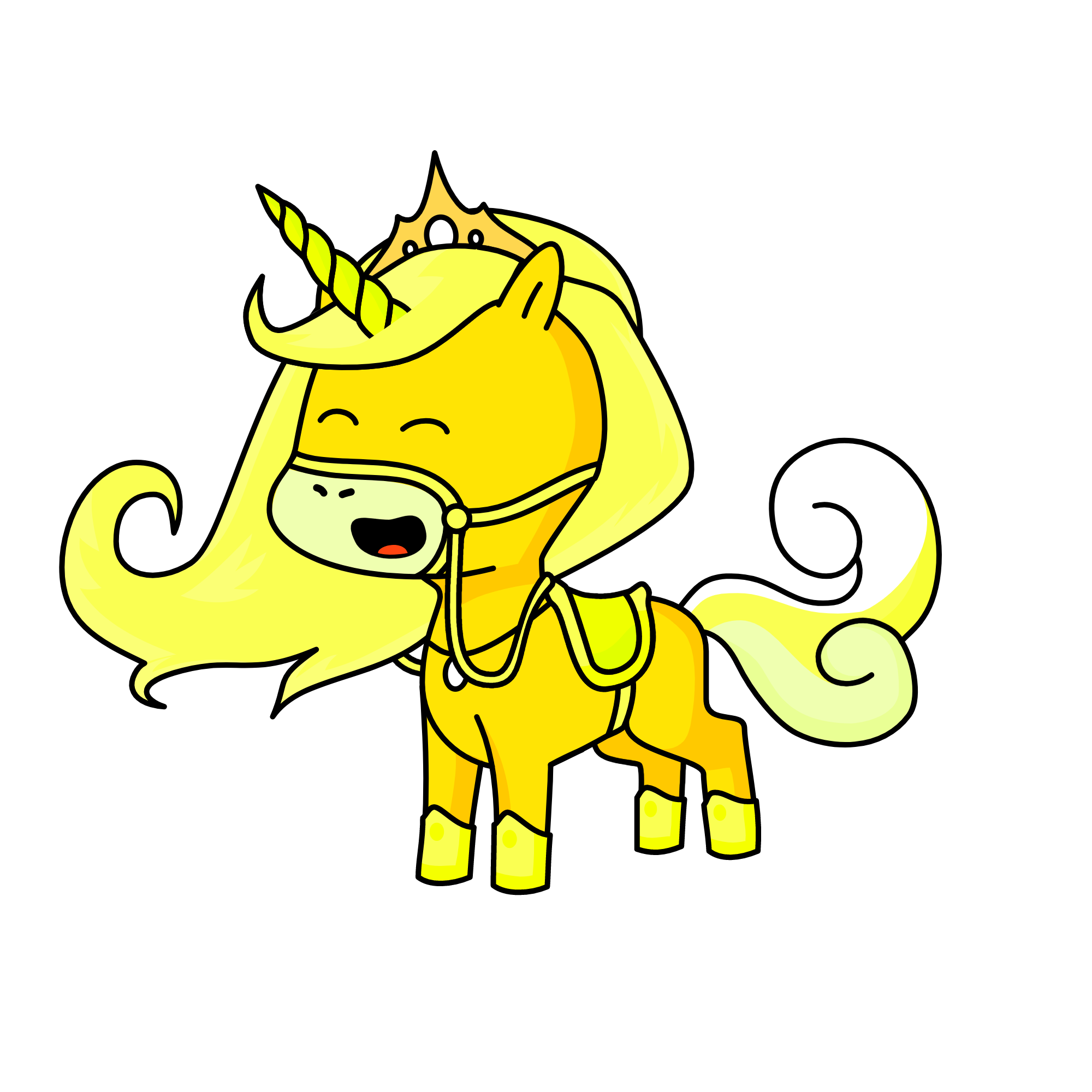 yellow, the unicorn