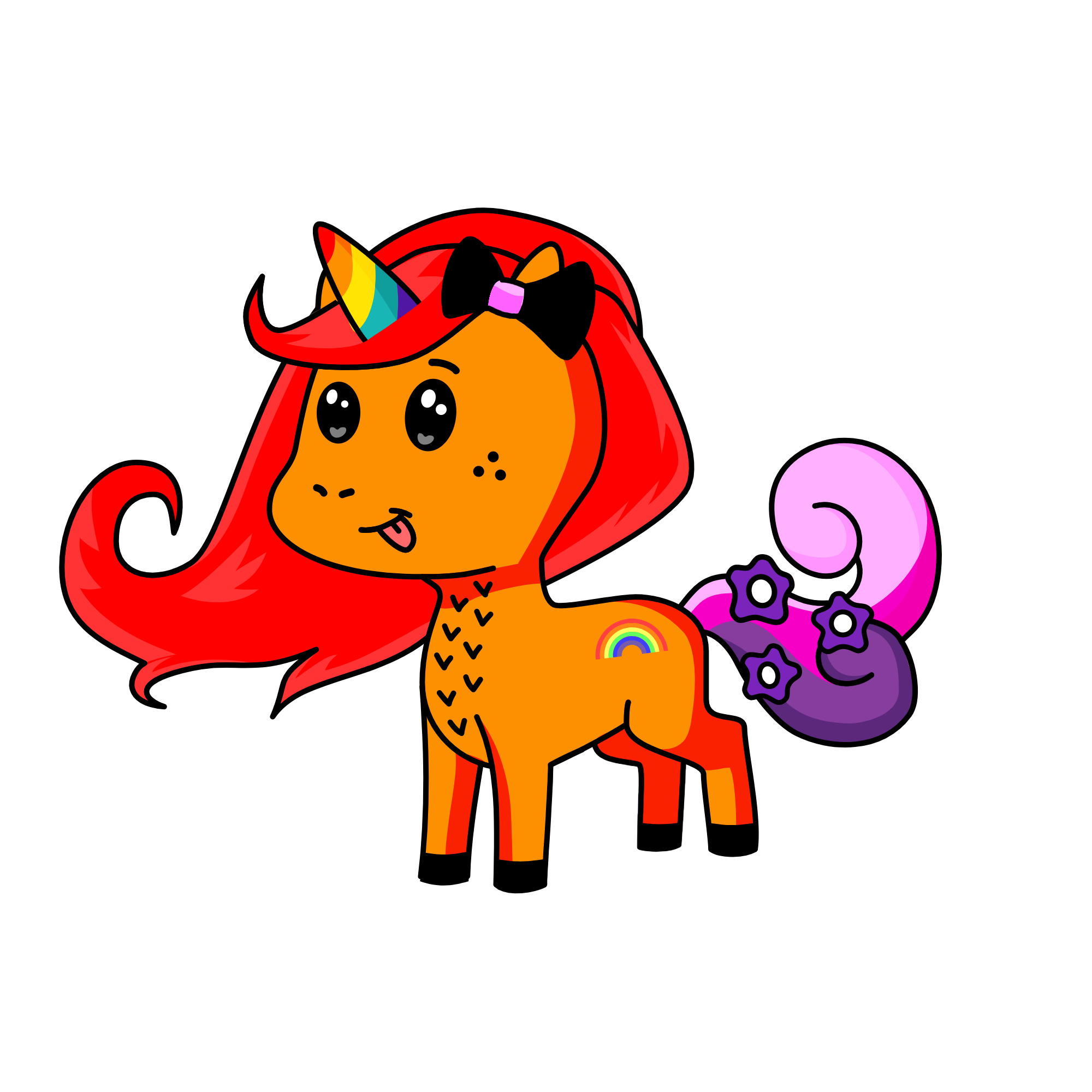 Rainbow, the unicorn