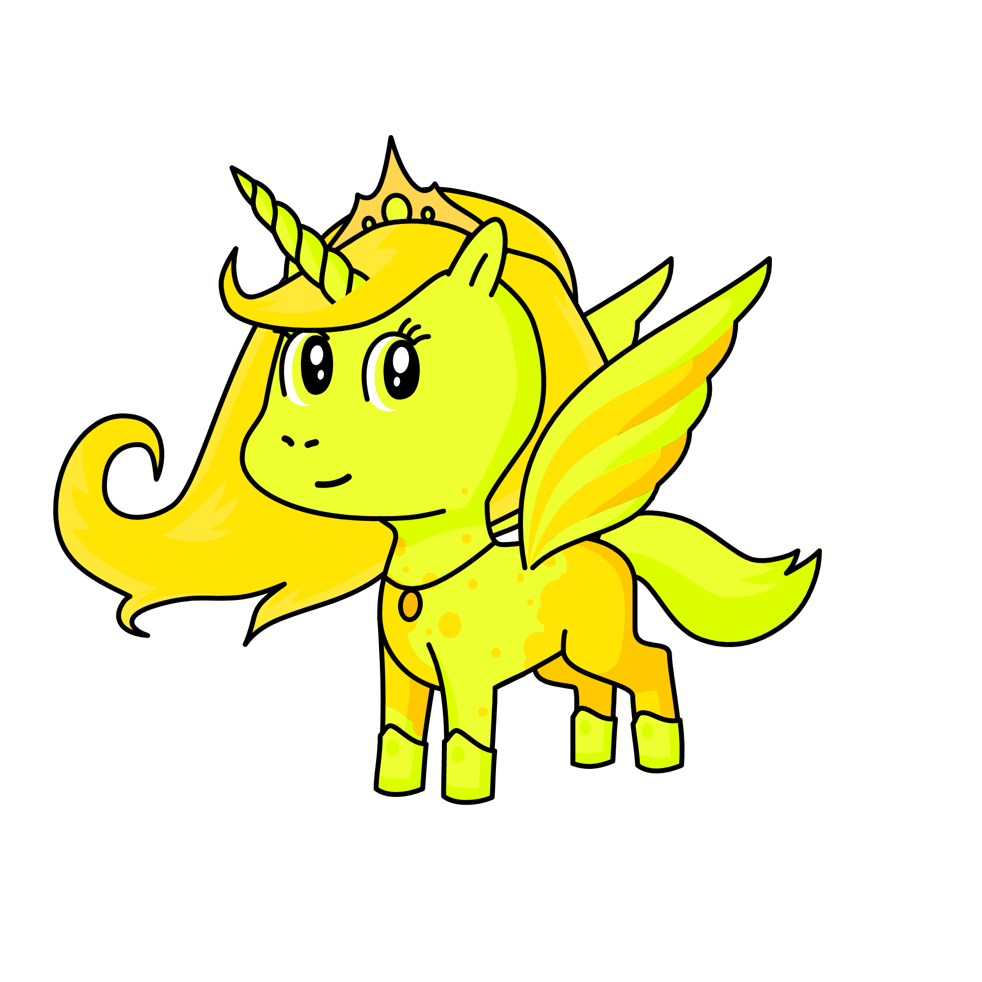 Yellow Queen, the unicorn