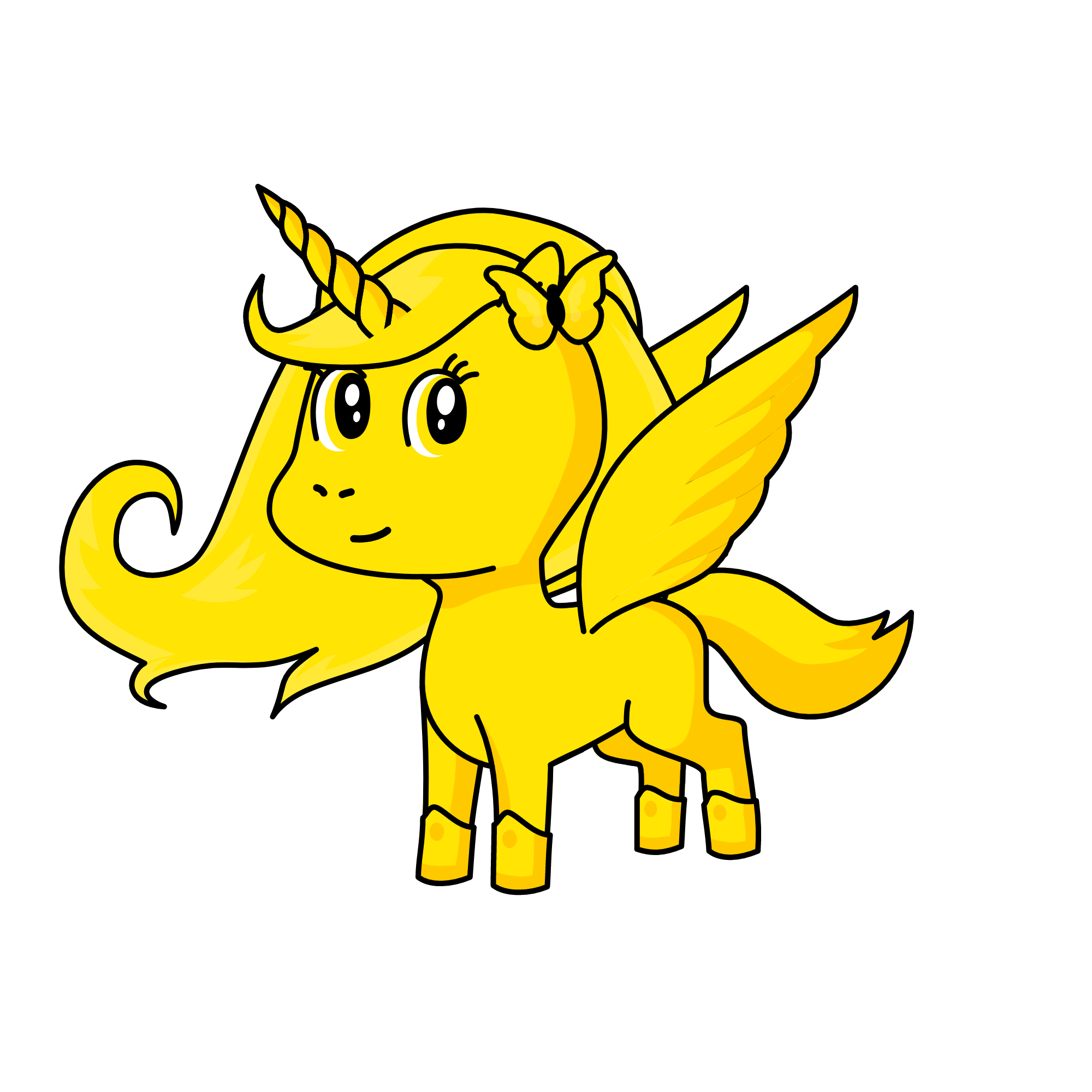 Flutter shy❤, the unicorn