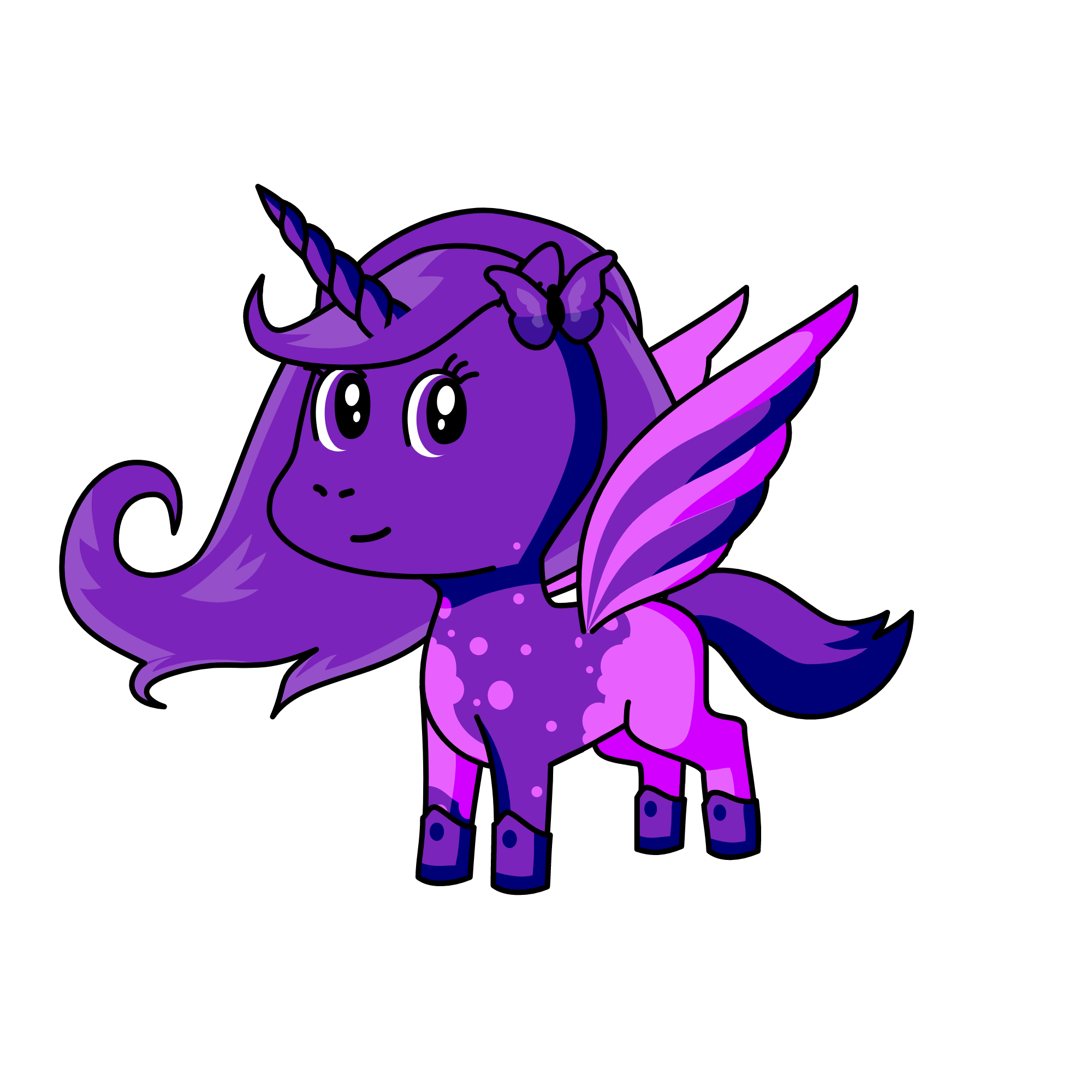 Purple, the unicorn