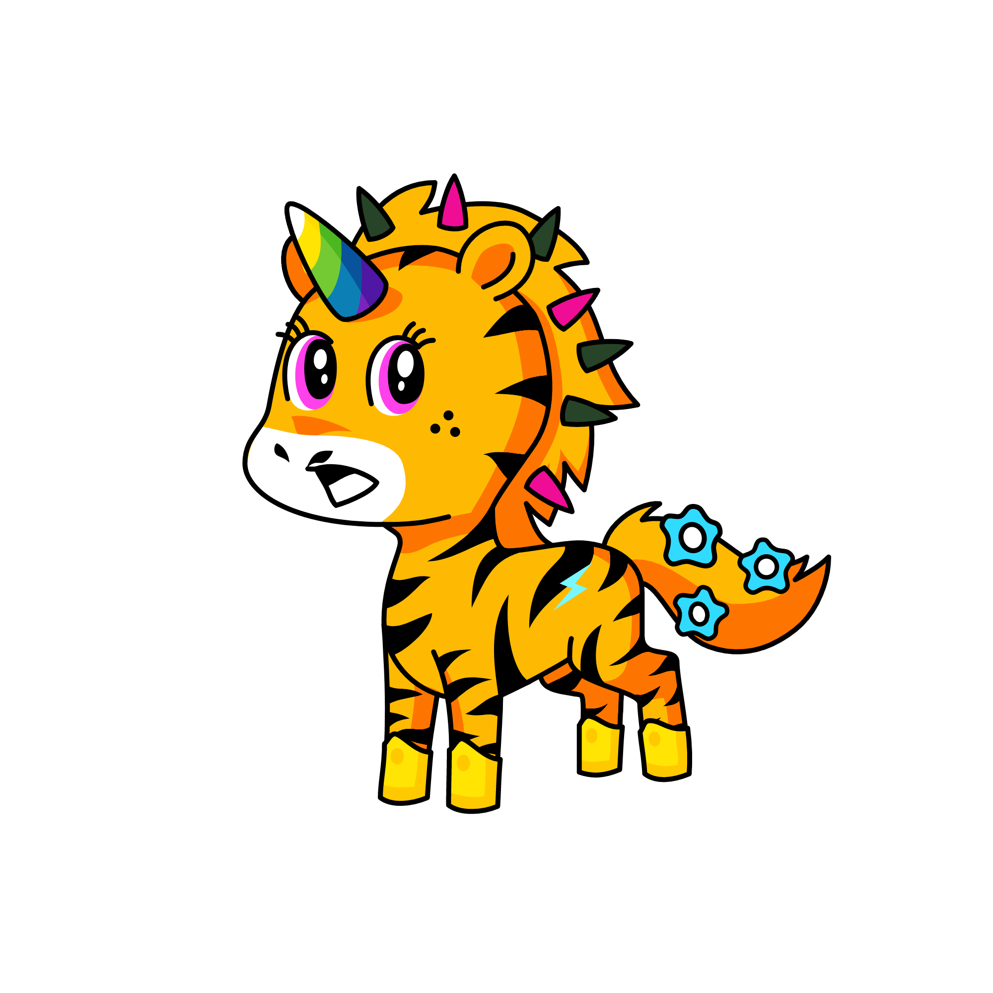 tiger, the unicorn