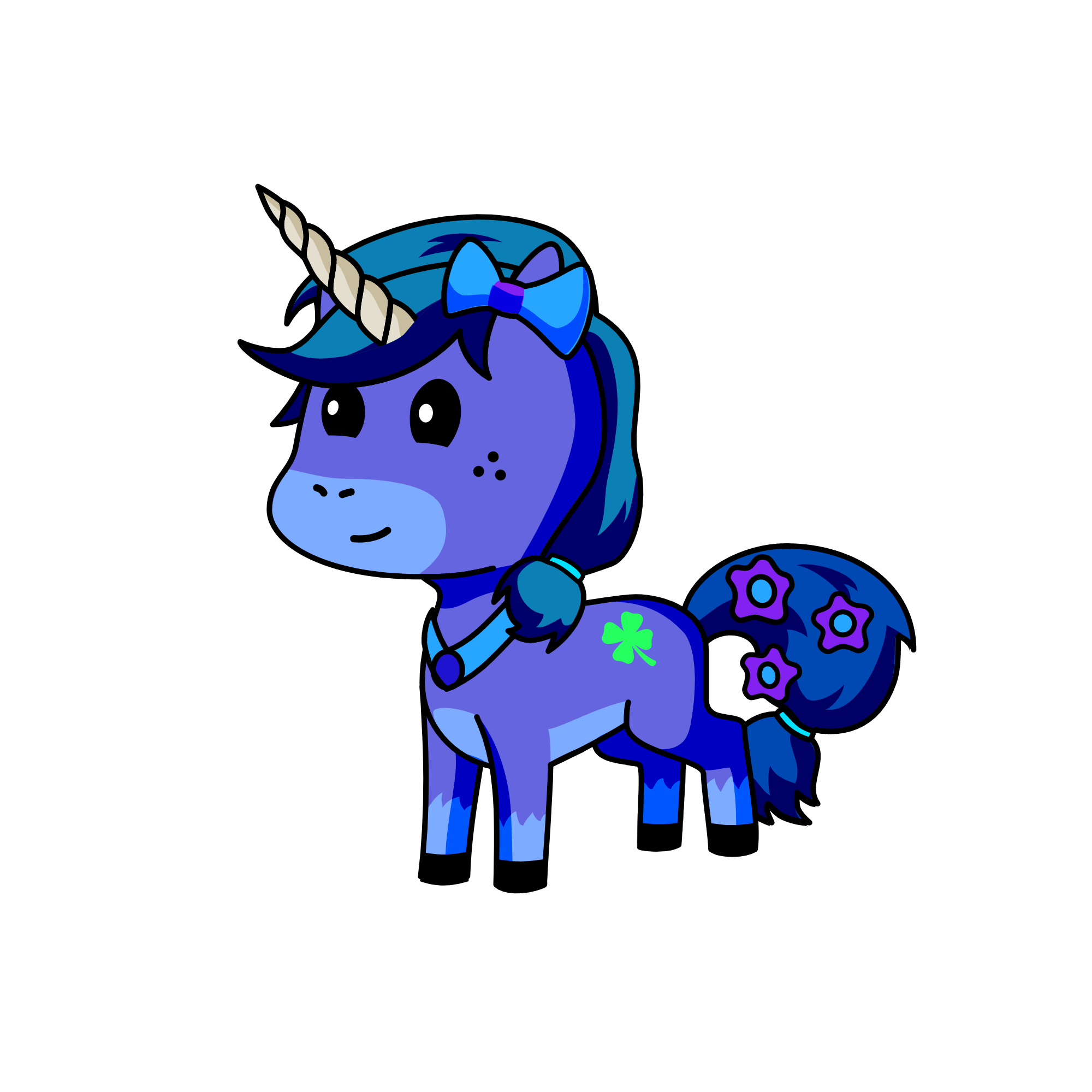 Blueberry, the unicorn