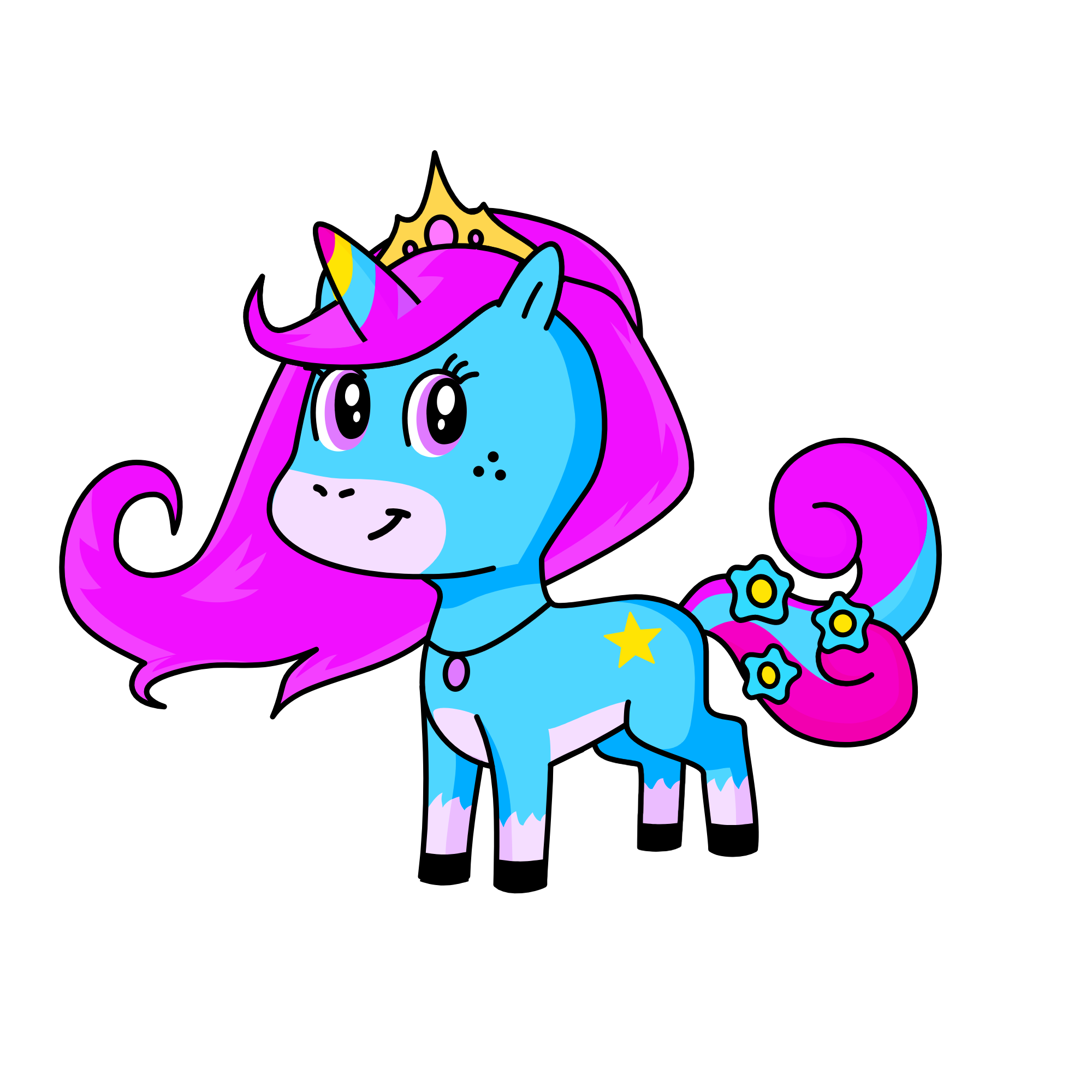 Queen Rainbow, the unicorn