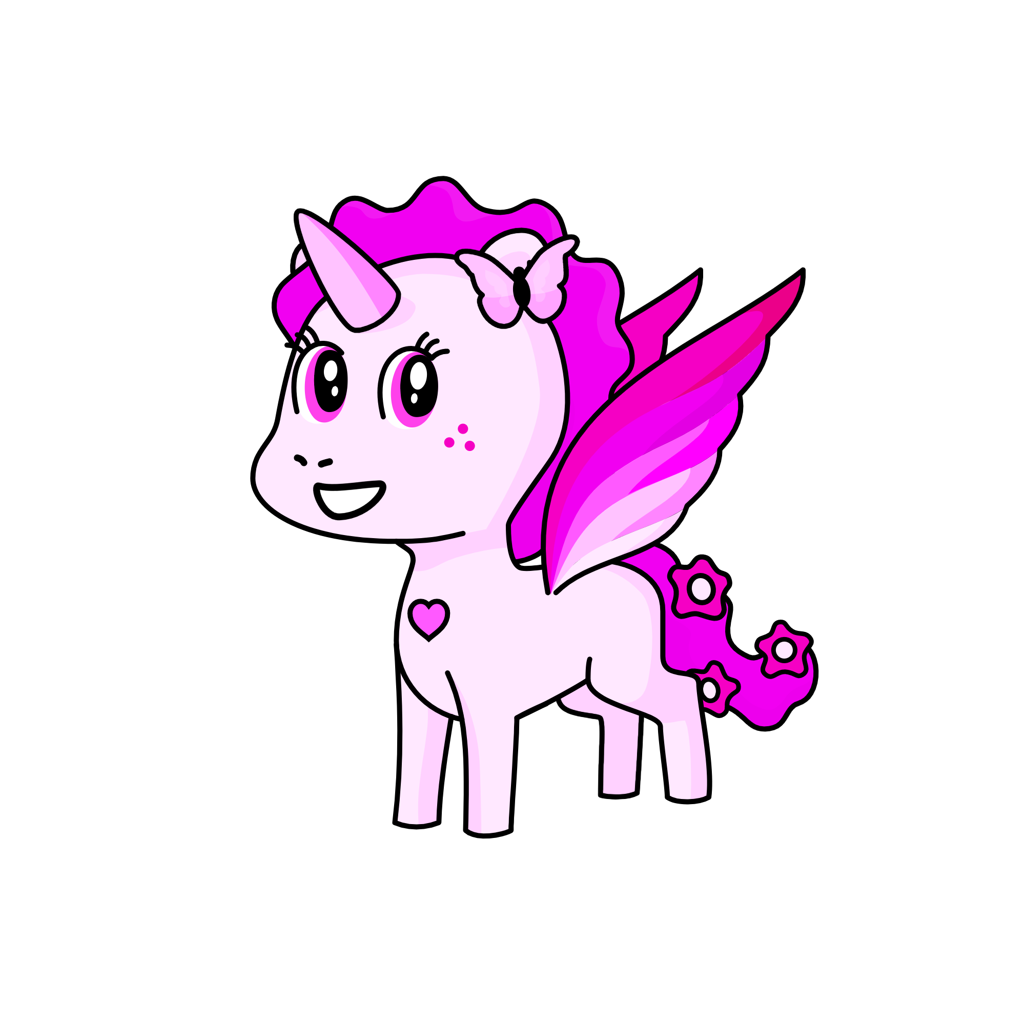 Little Miss Pink ( Part of the Little Miss Group ), the unicorn