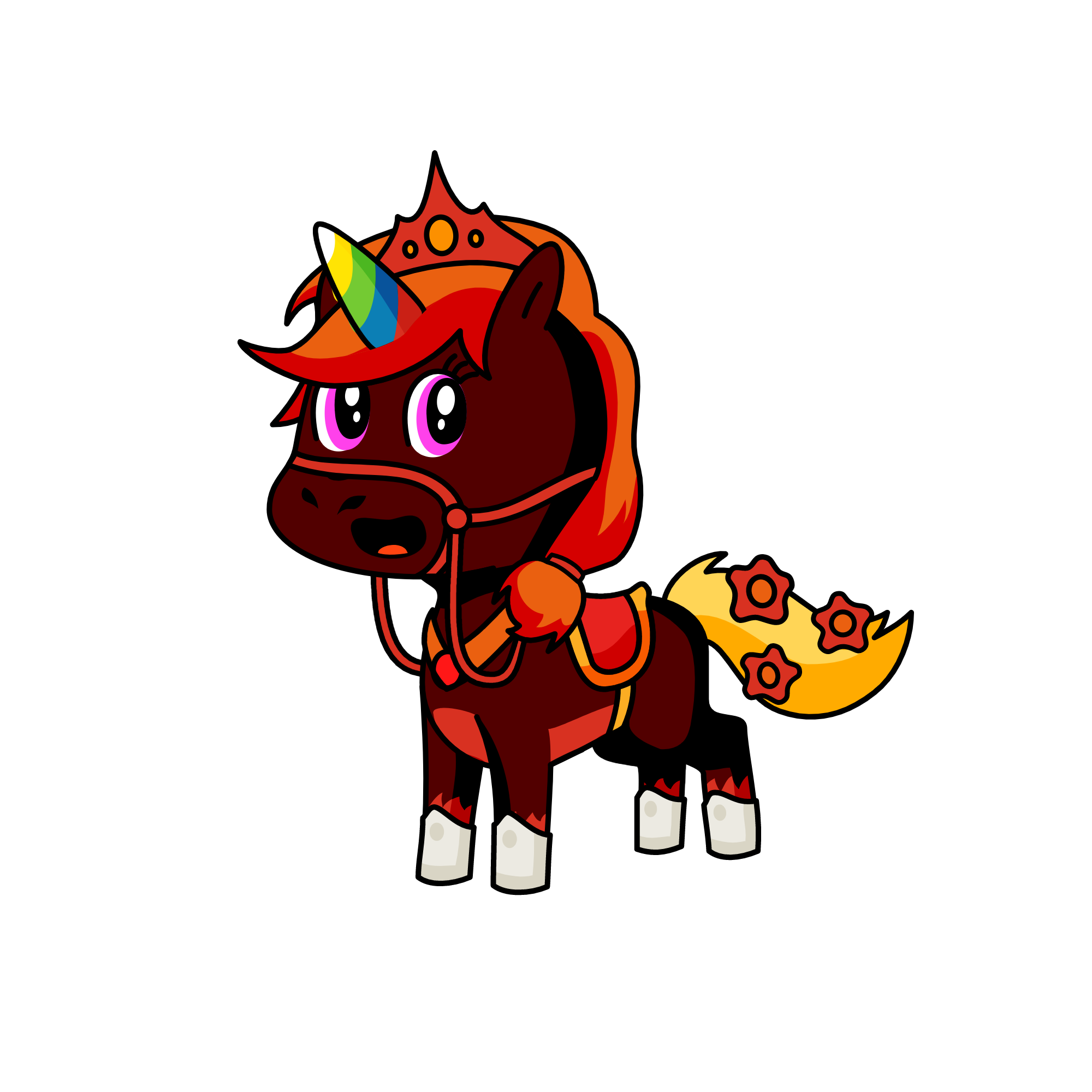 prines ride red, the unicorn