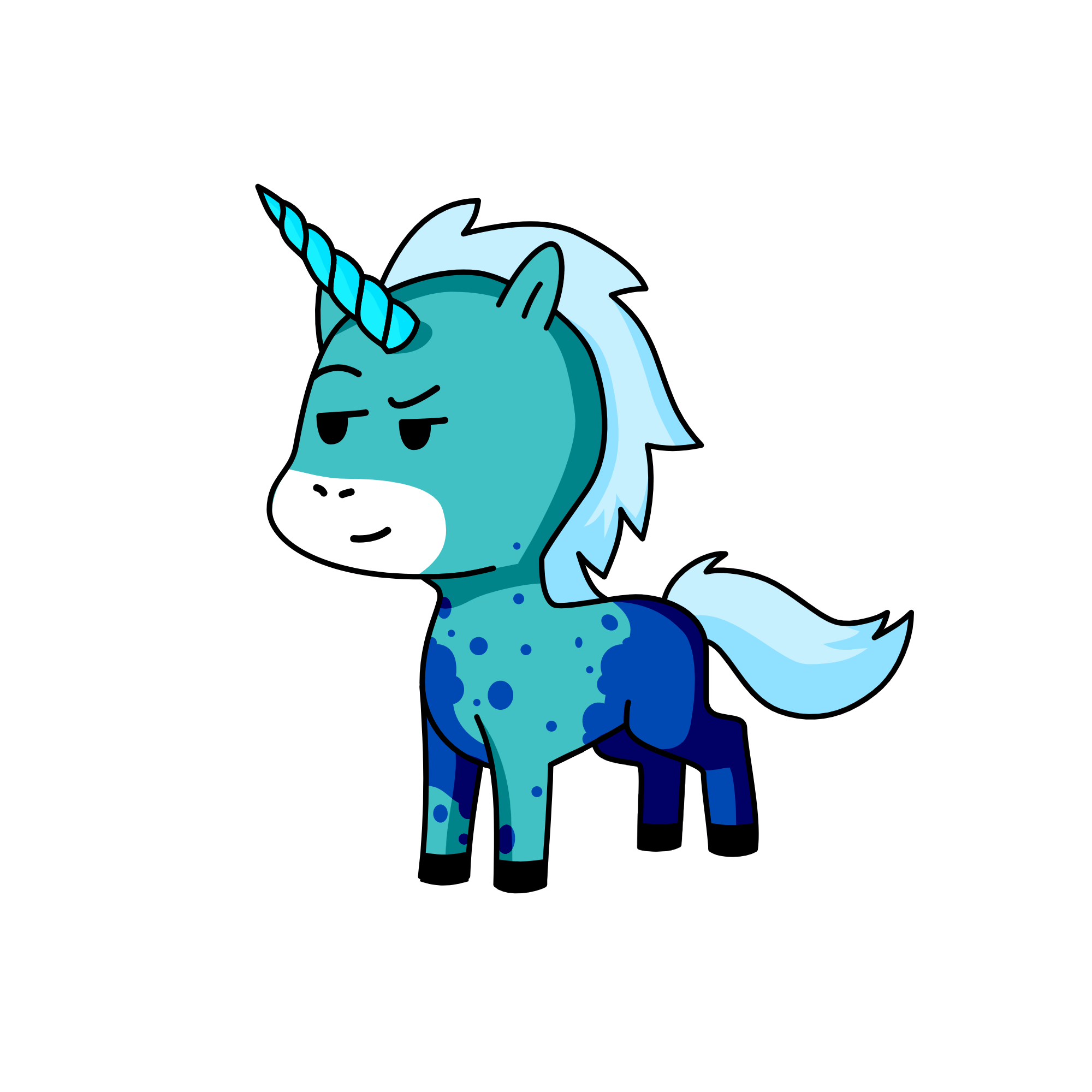 bluey, the unicorn
