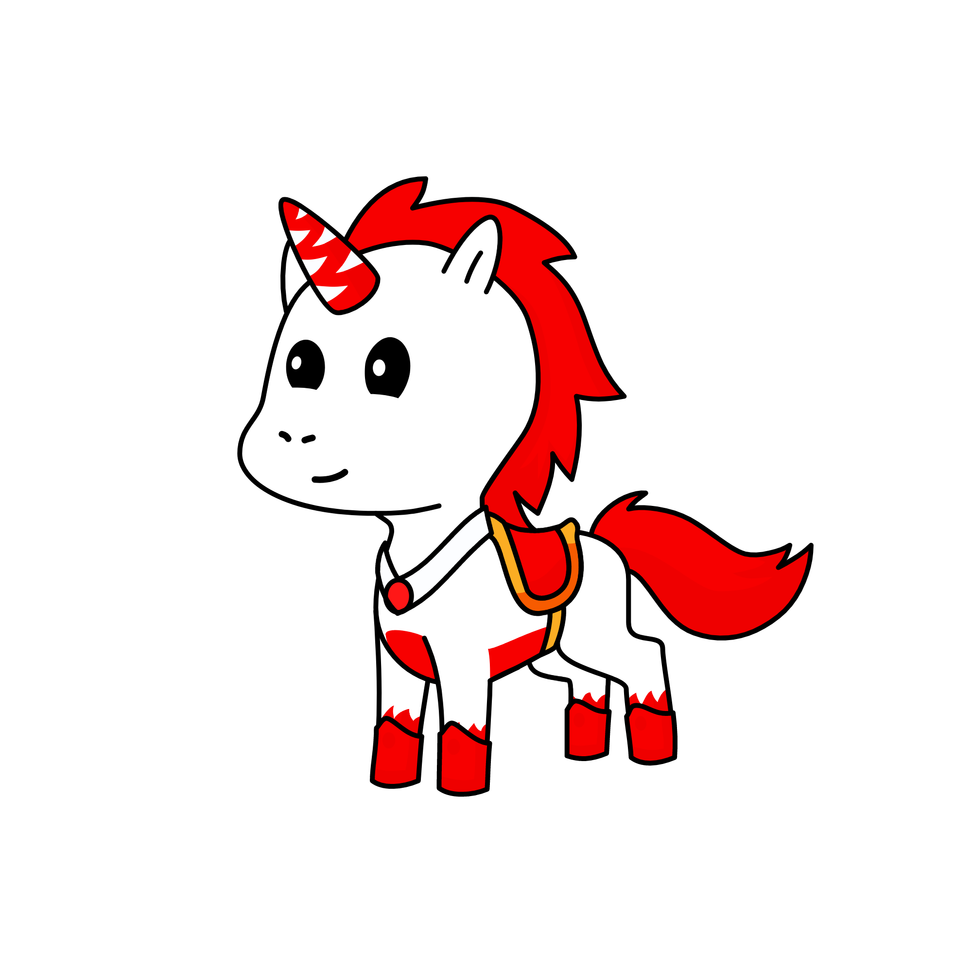 Rouge The Red Coulor Guard Unicorn , the unicorn