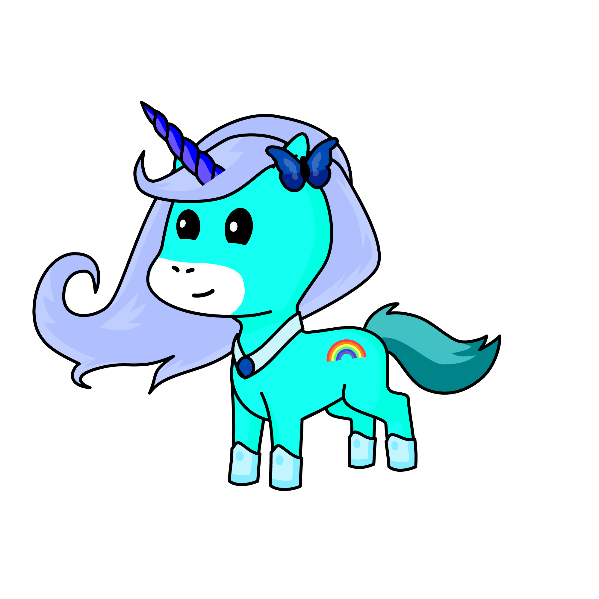 Skiey, the unicorn