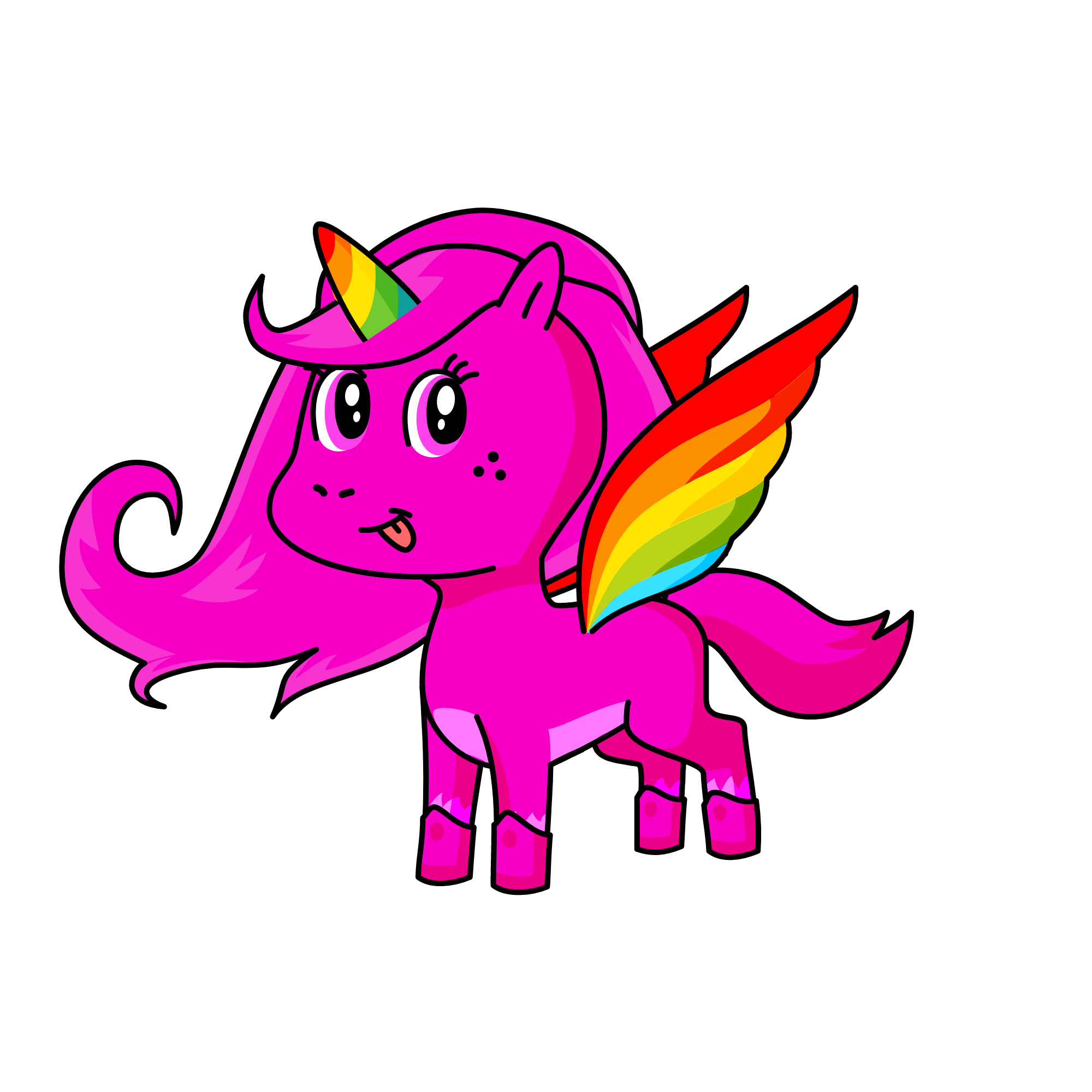 rainbow unicorn, the unicorn