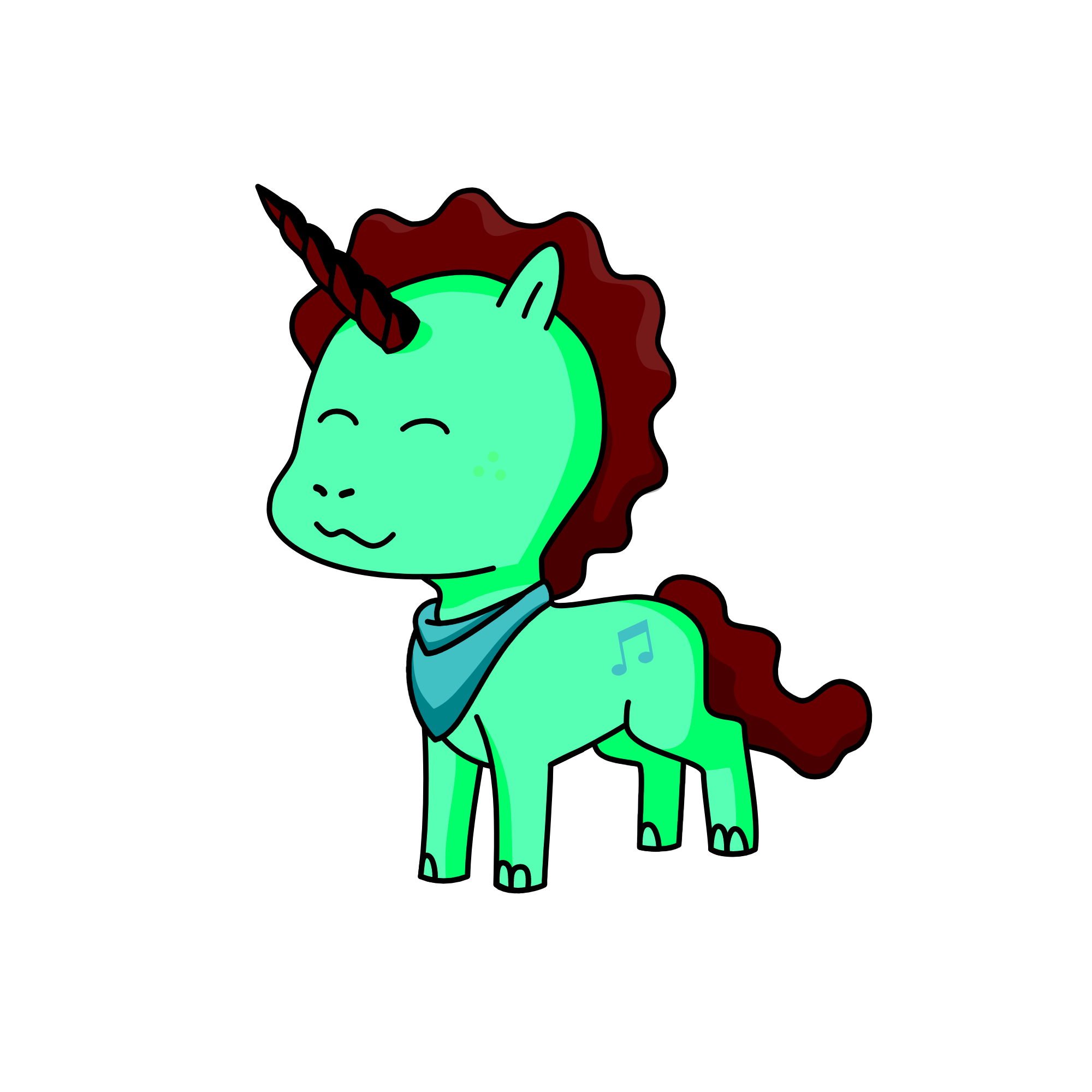 Mint choclate chip, Mint for short., the unicorn