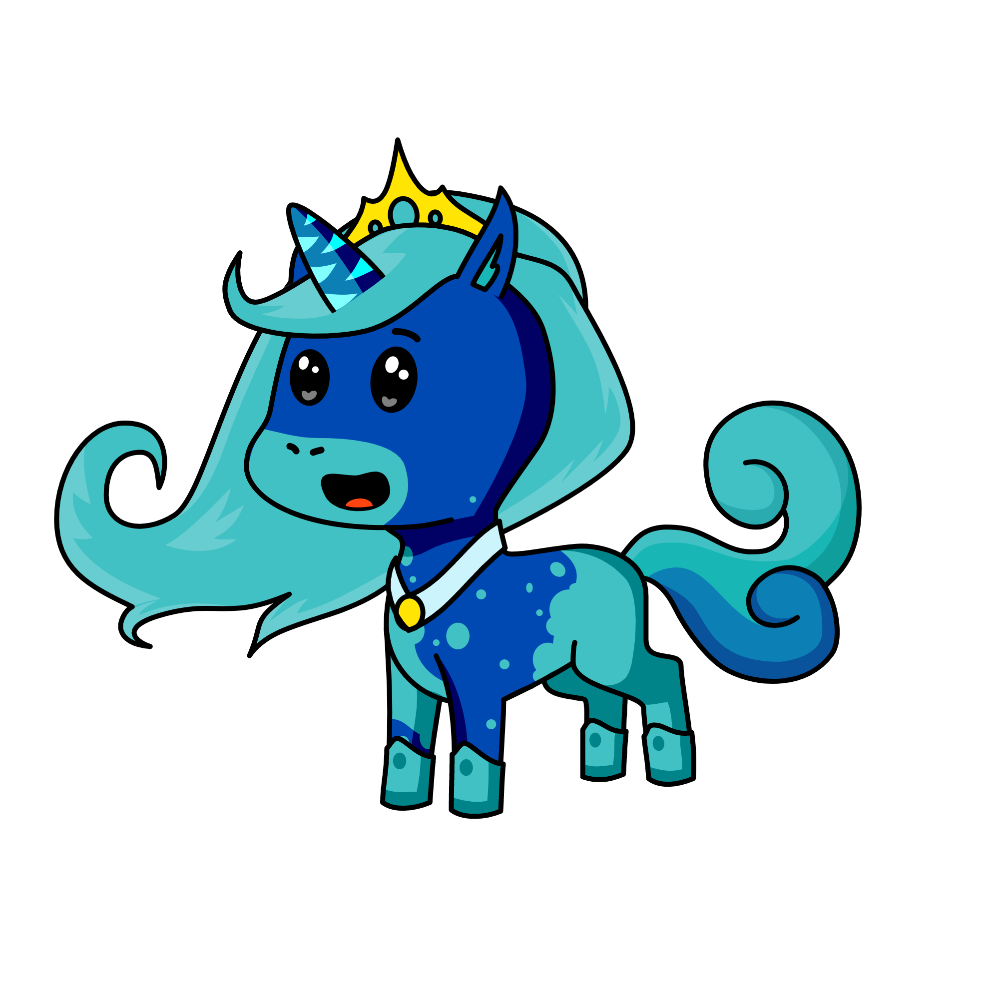 princess waves, the unicorn