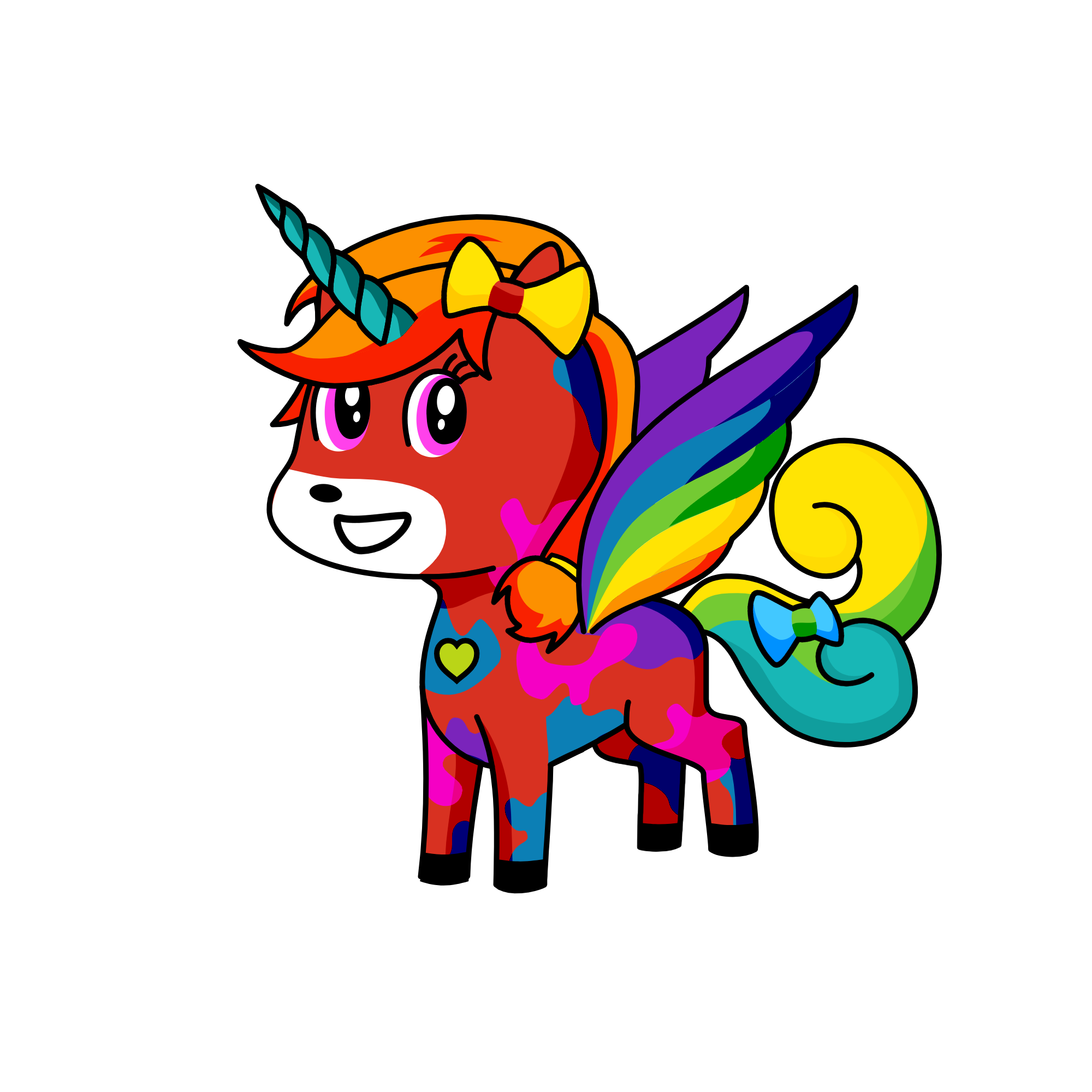 Rainbow, the unicorn