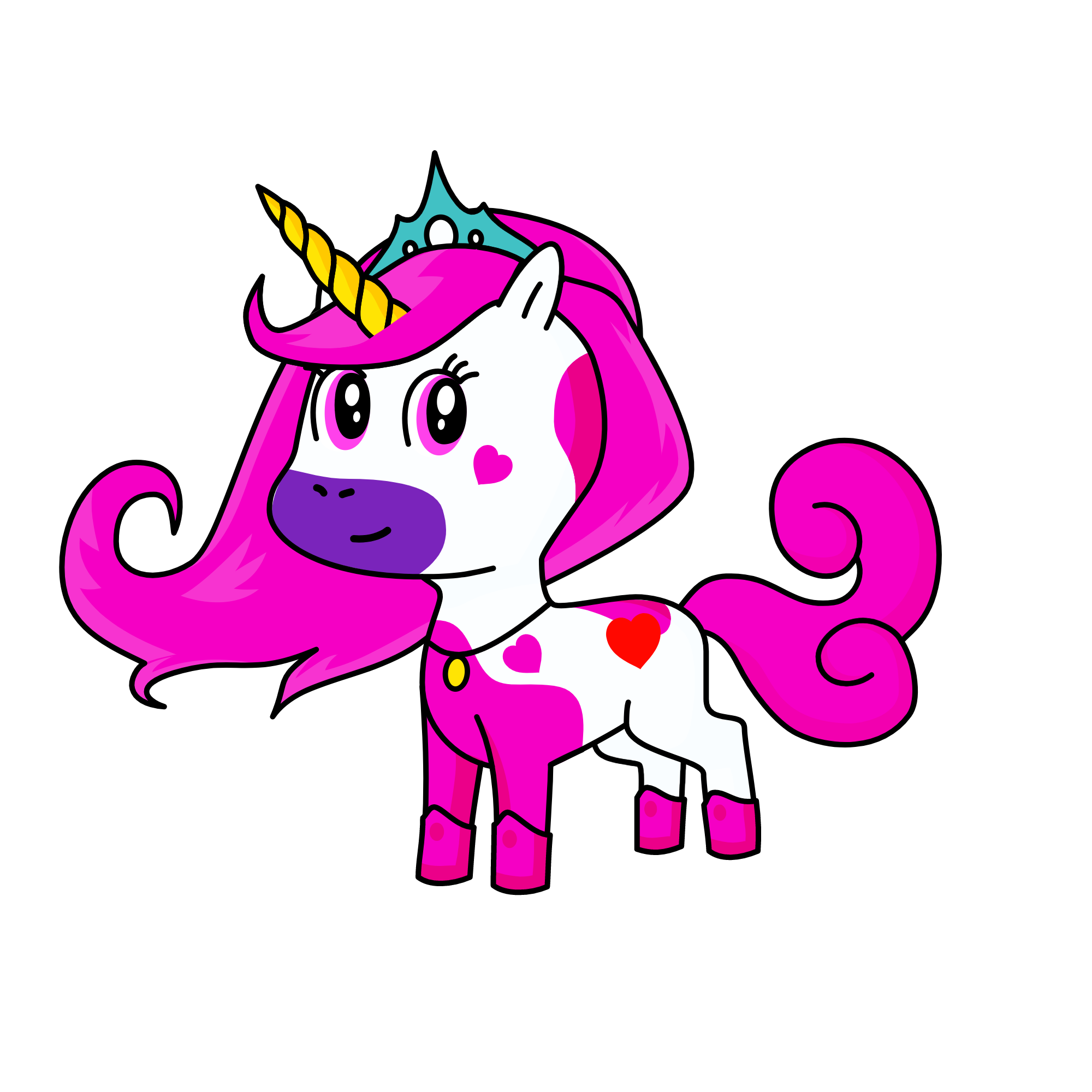 Queen Pink (Mom of Princess pink and Prince blue. Wife to King Blue., the unicorn