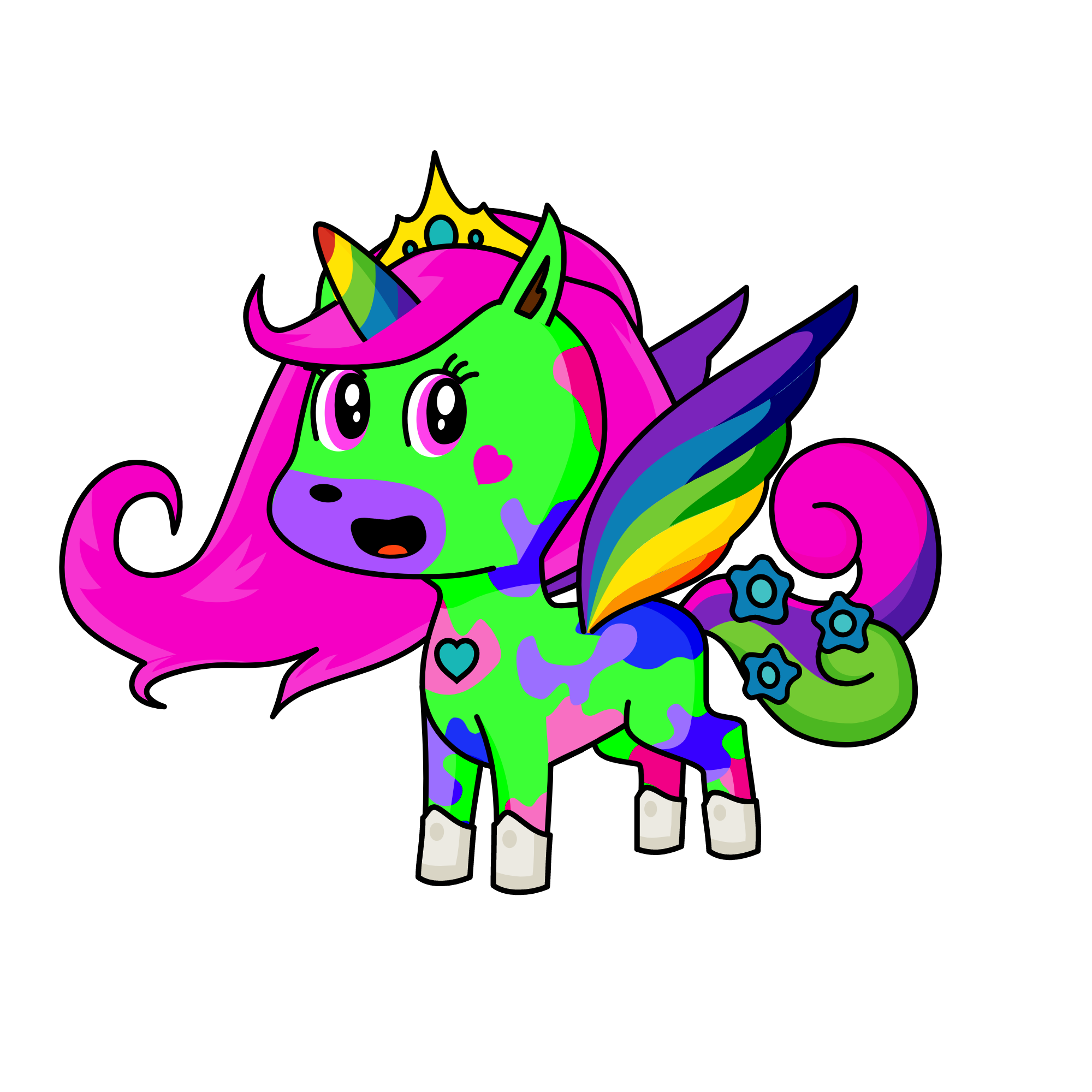 Rainbow , the unicorn