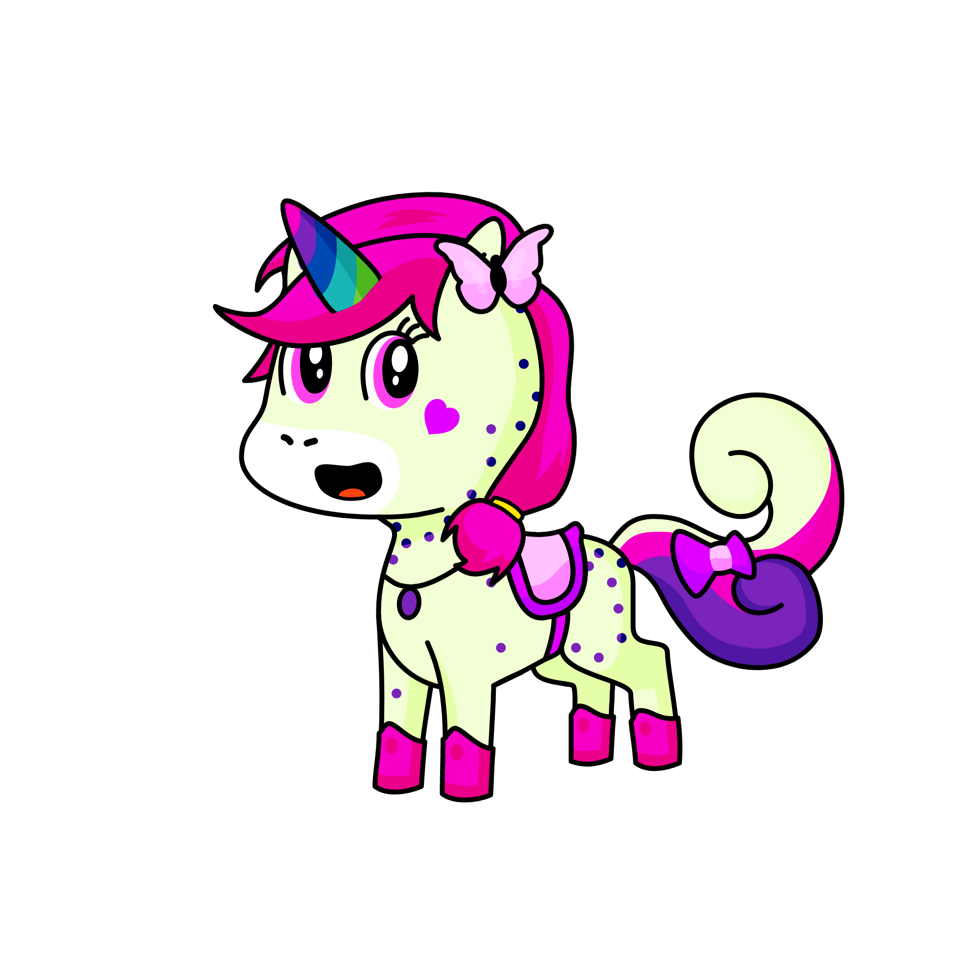 ع A, the unicorn