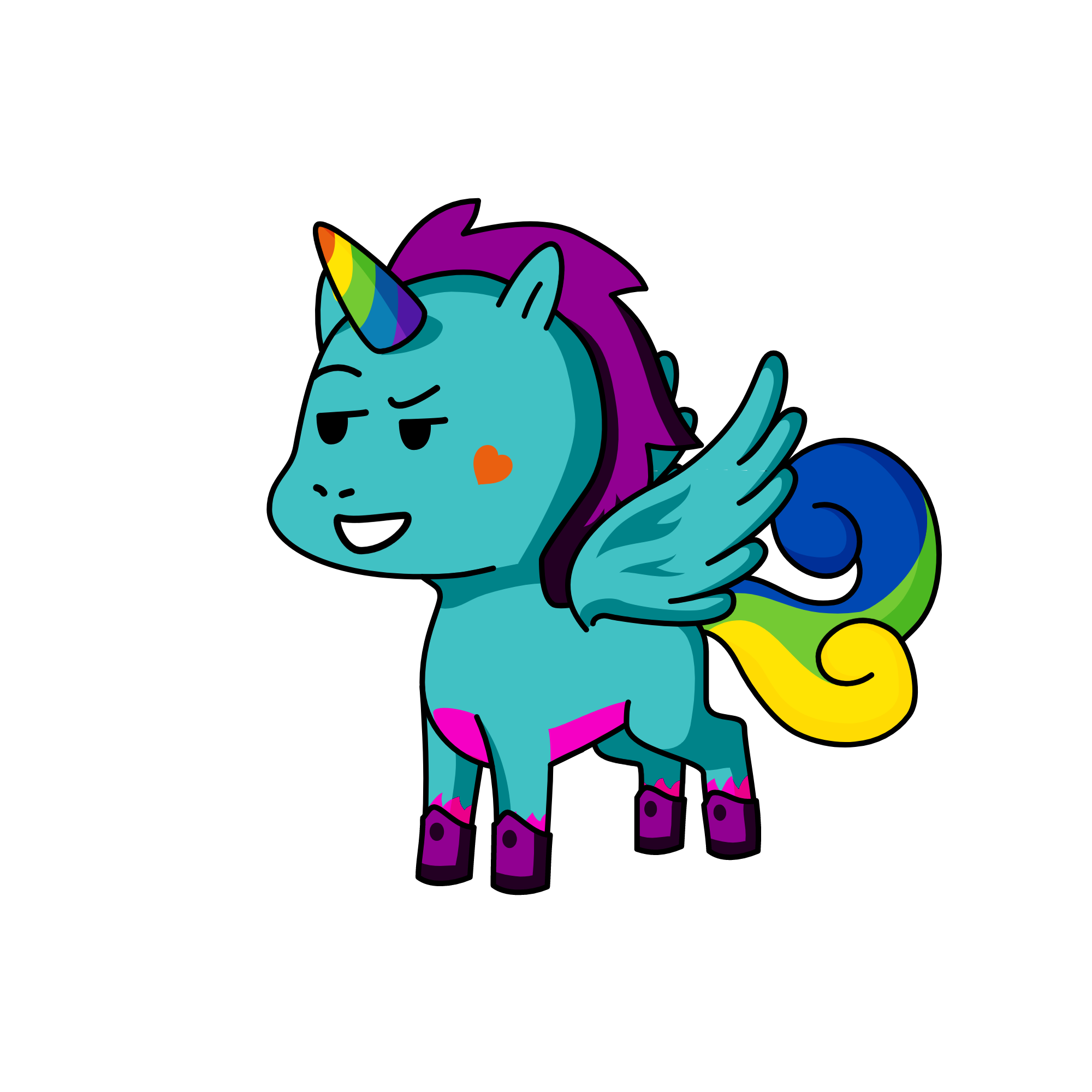 Rainbow Dash, the unicorn