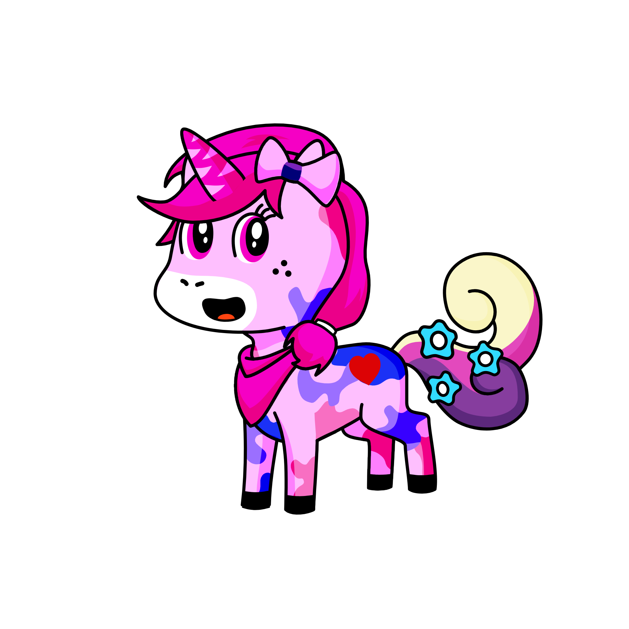 Pinkycorn, the unicorn