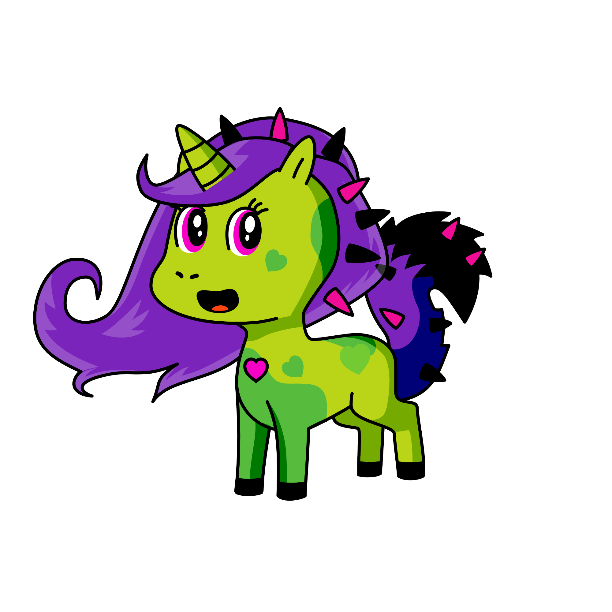 Zombie Bibi, the unicorn