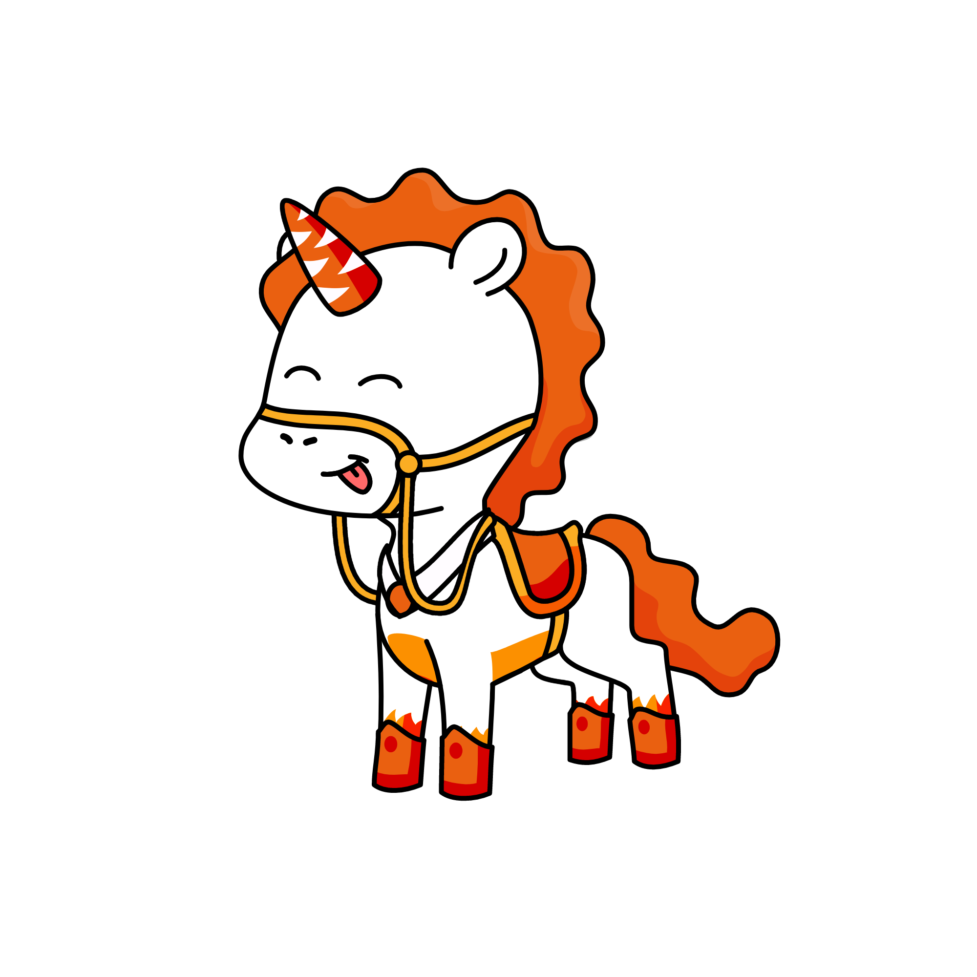 Orangey of the Royal Unicorn Coulor Guard , the unicorn