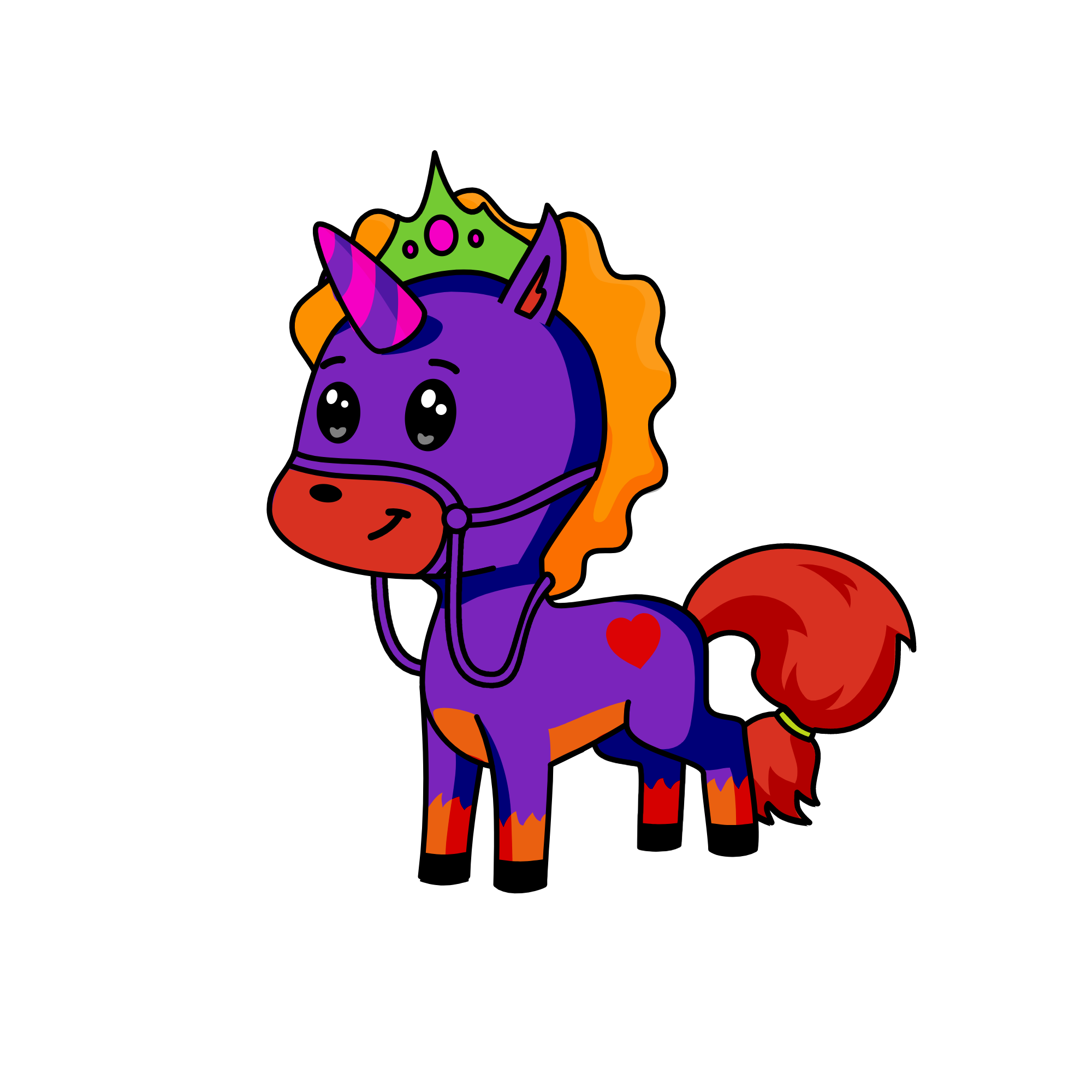 Sparkly, the unicorn
