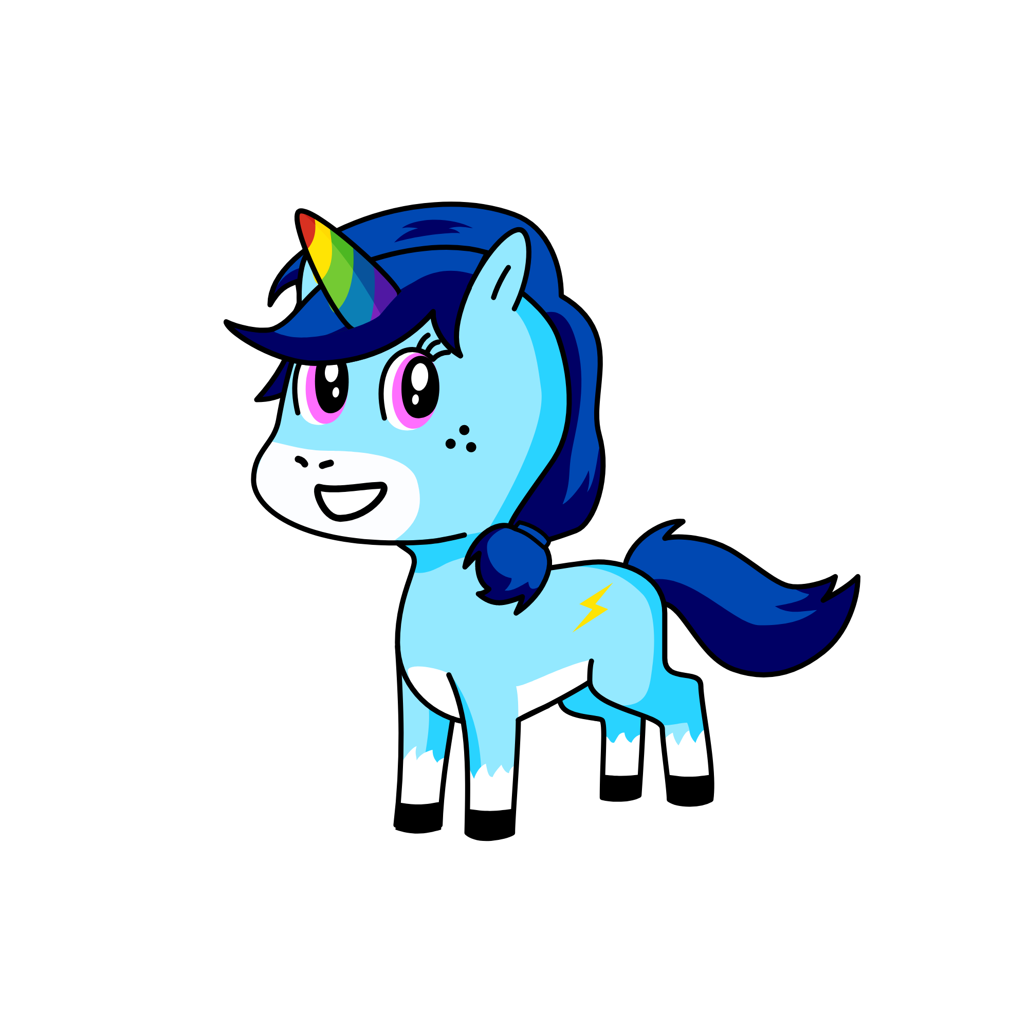 Rainbow Dash, the unicorn