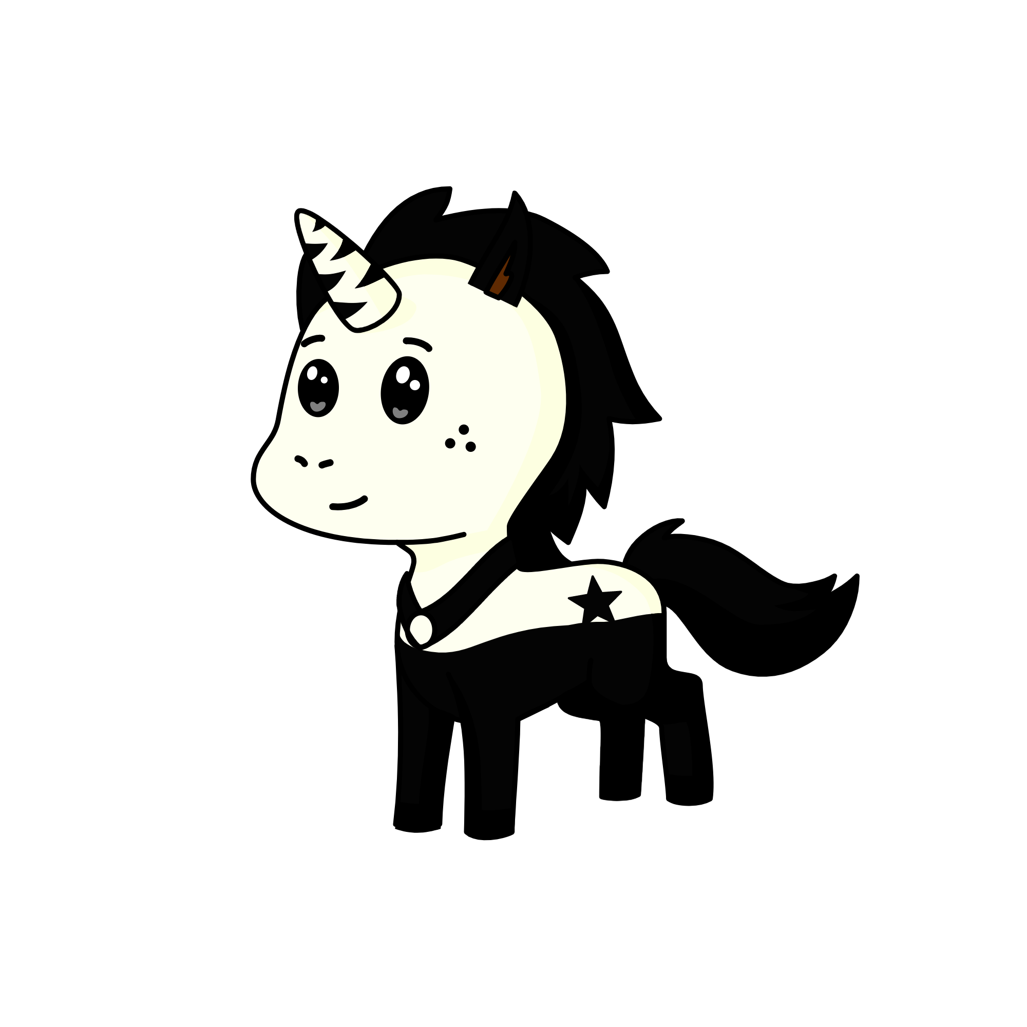 Night fall, the unicorn
