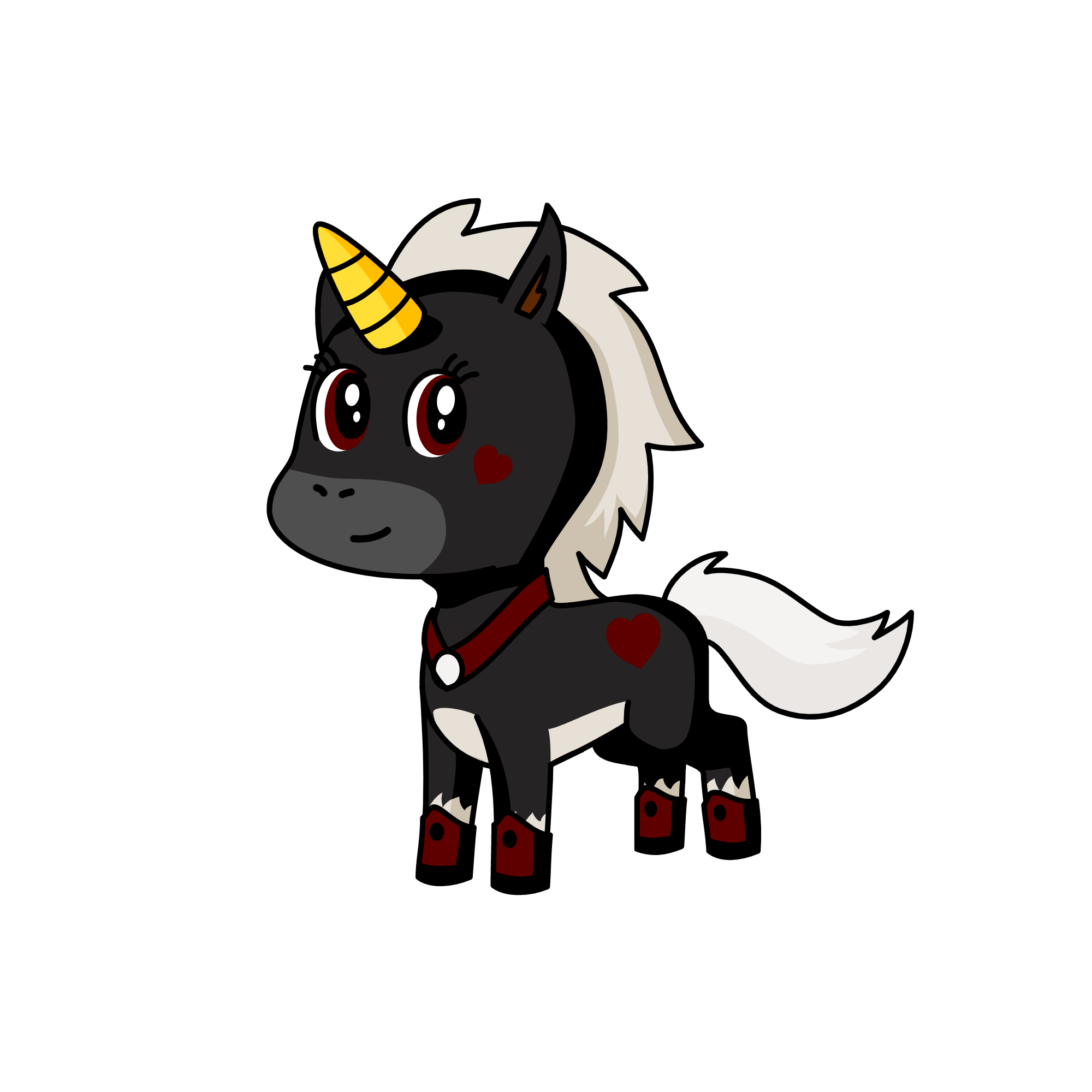 Blacky, the unicorn